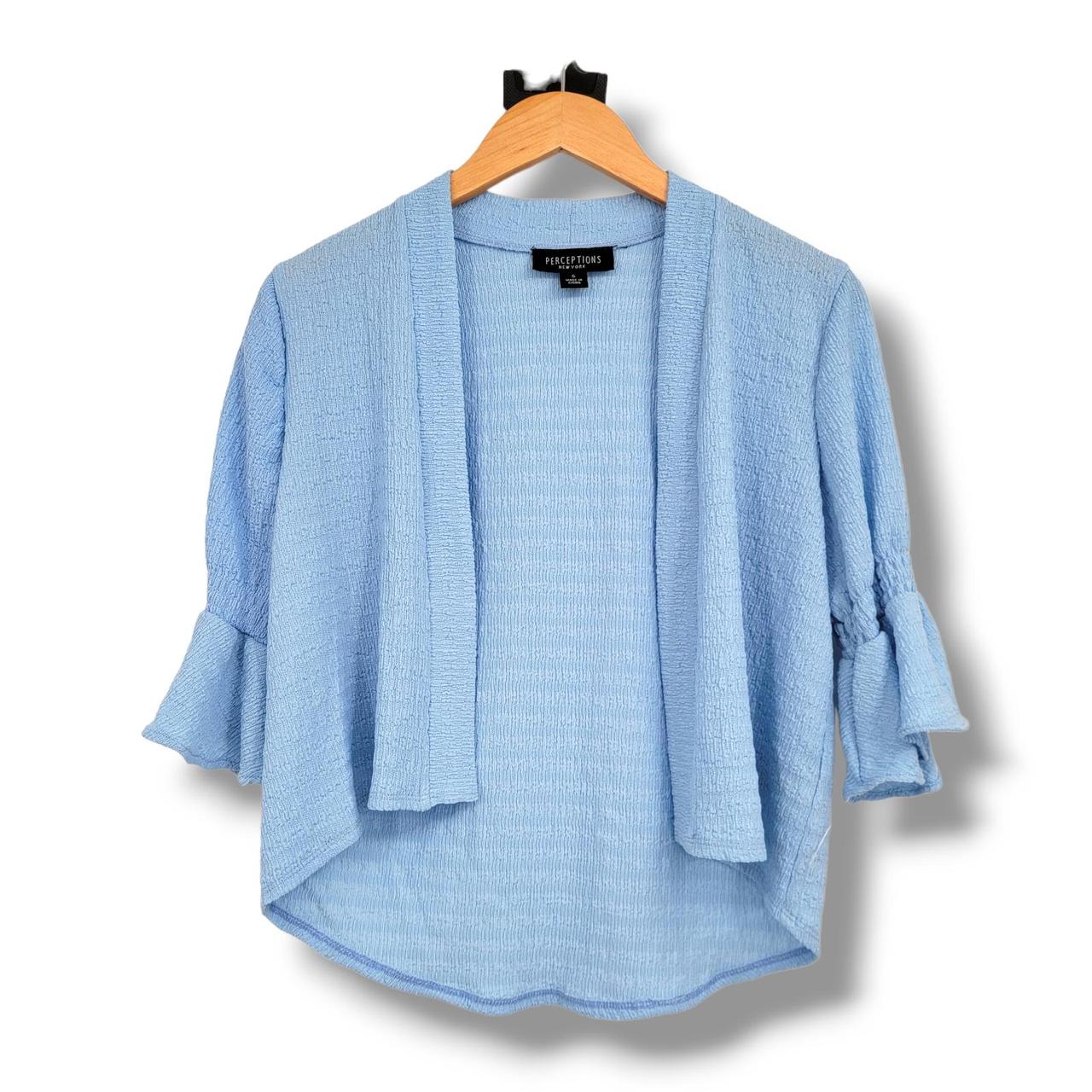 Light blue outlet shrug cardigan