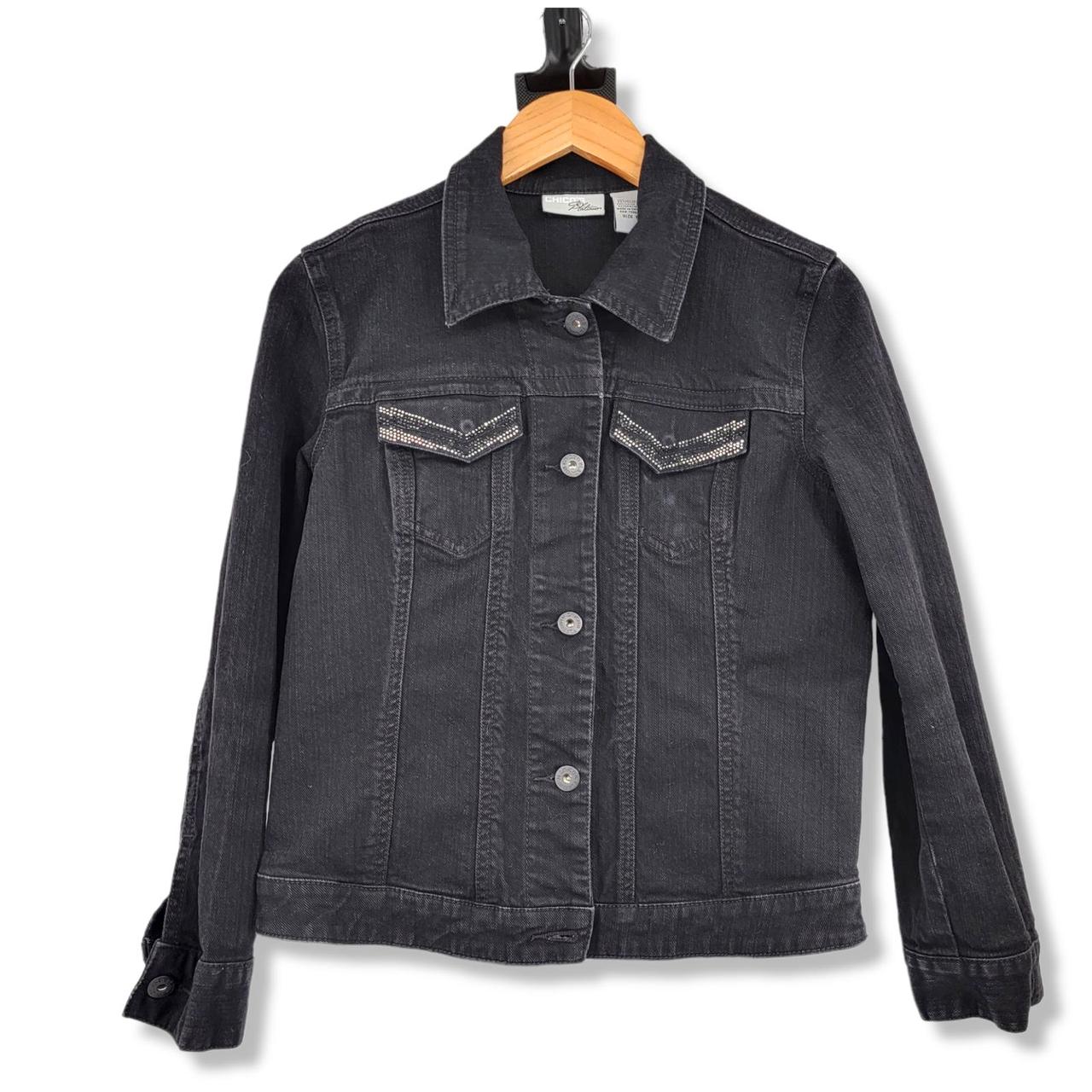 Chico's platinum outlet denim jacket