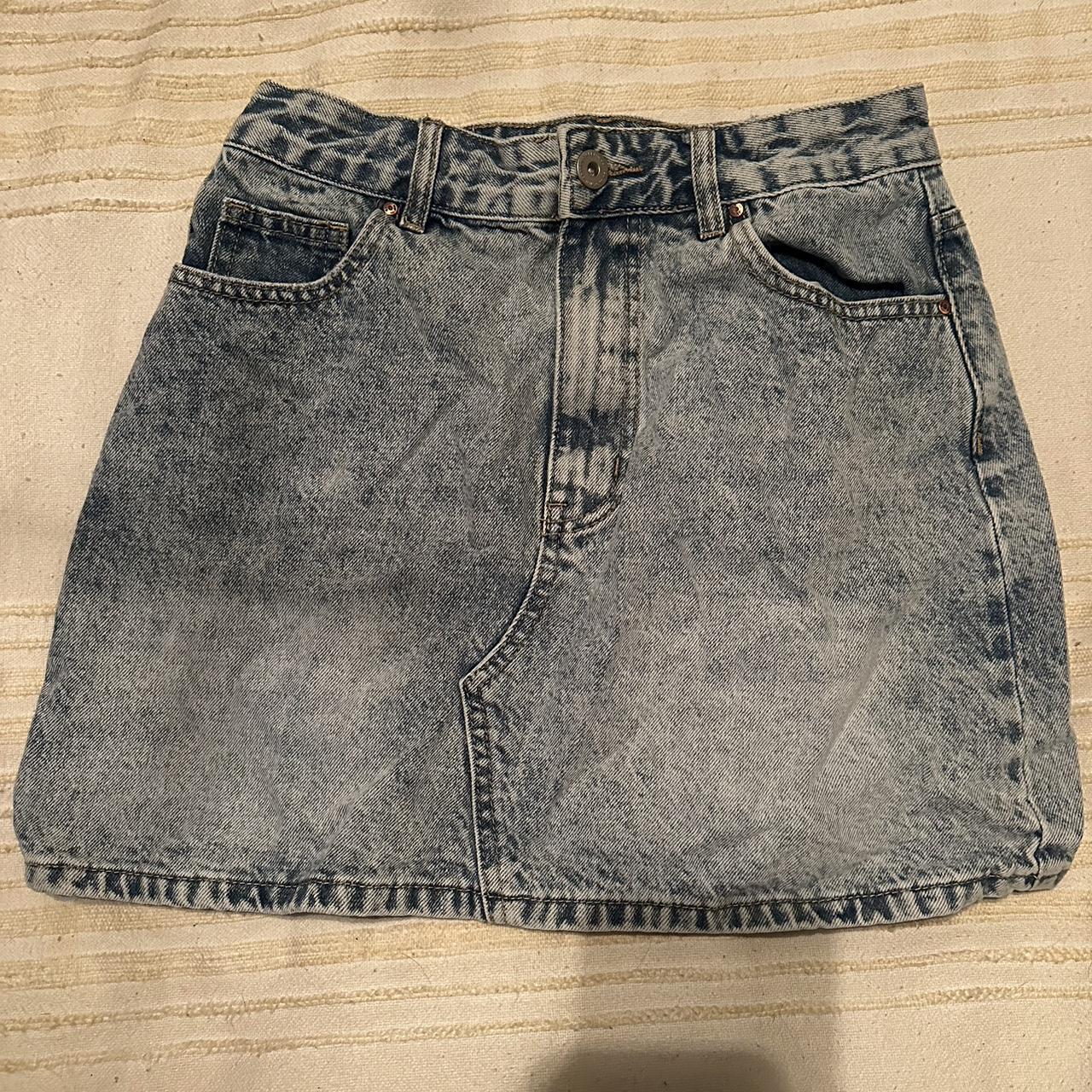 cotton on denim skirt Depop