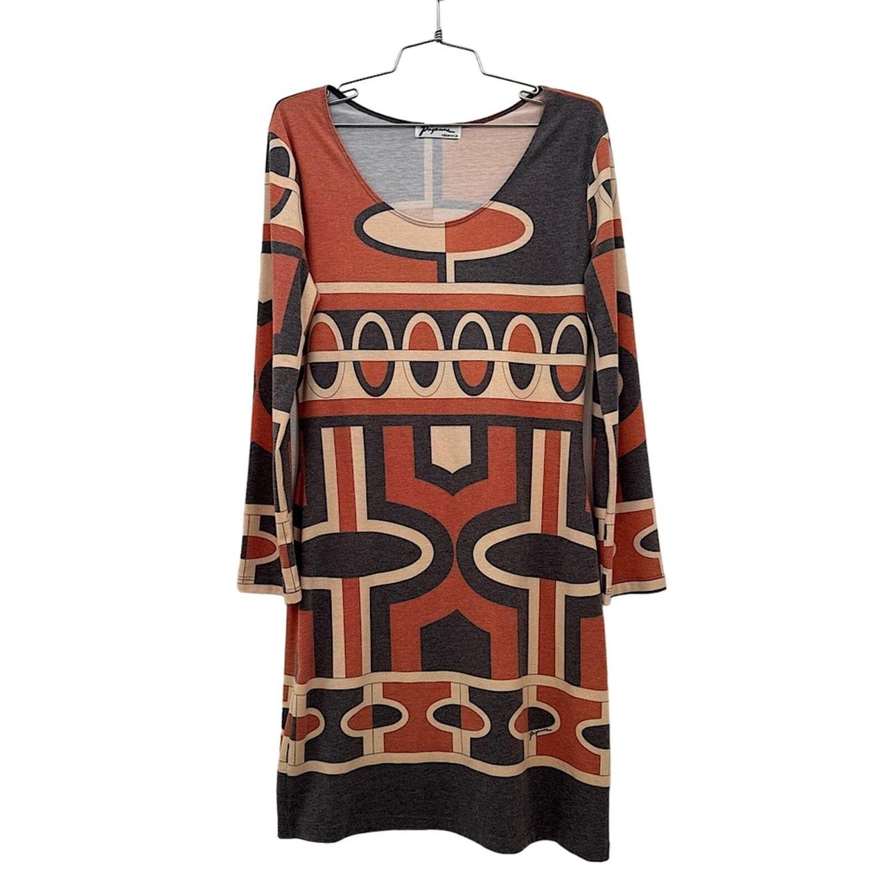 Vintage Paganne dress. Mod graphic print in soft