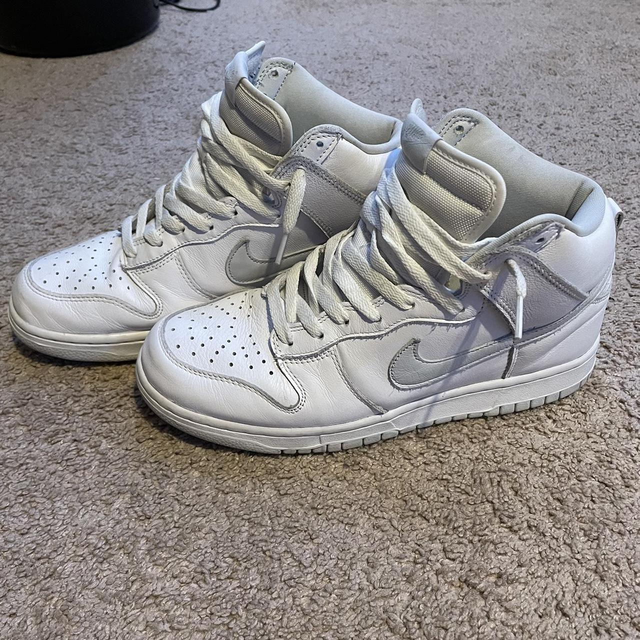 Nike dunk high pure platinum •Size 9 men’s •Used but... - Depop