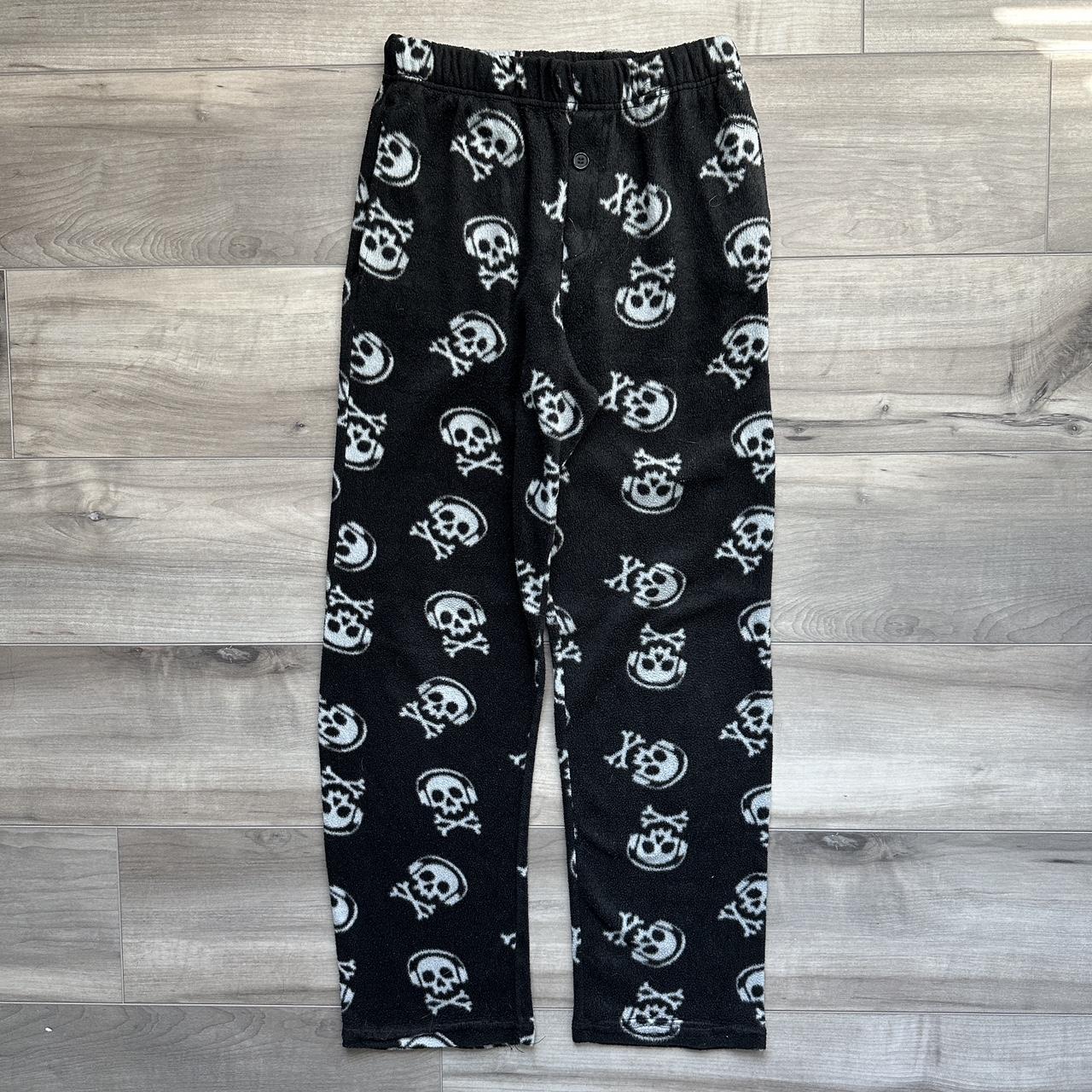 Y2K Goth Skull Pajama Pants I have another pair of... - Depop