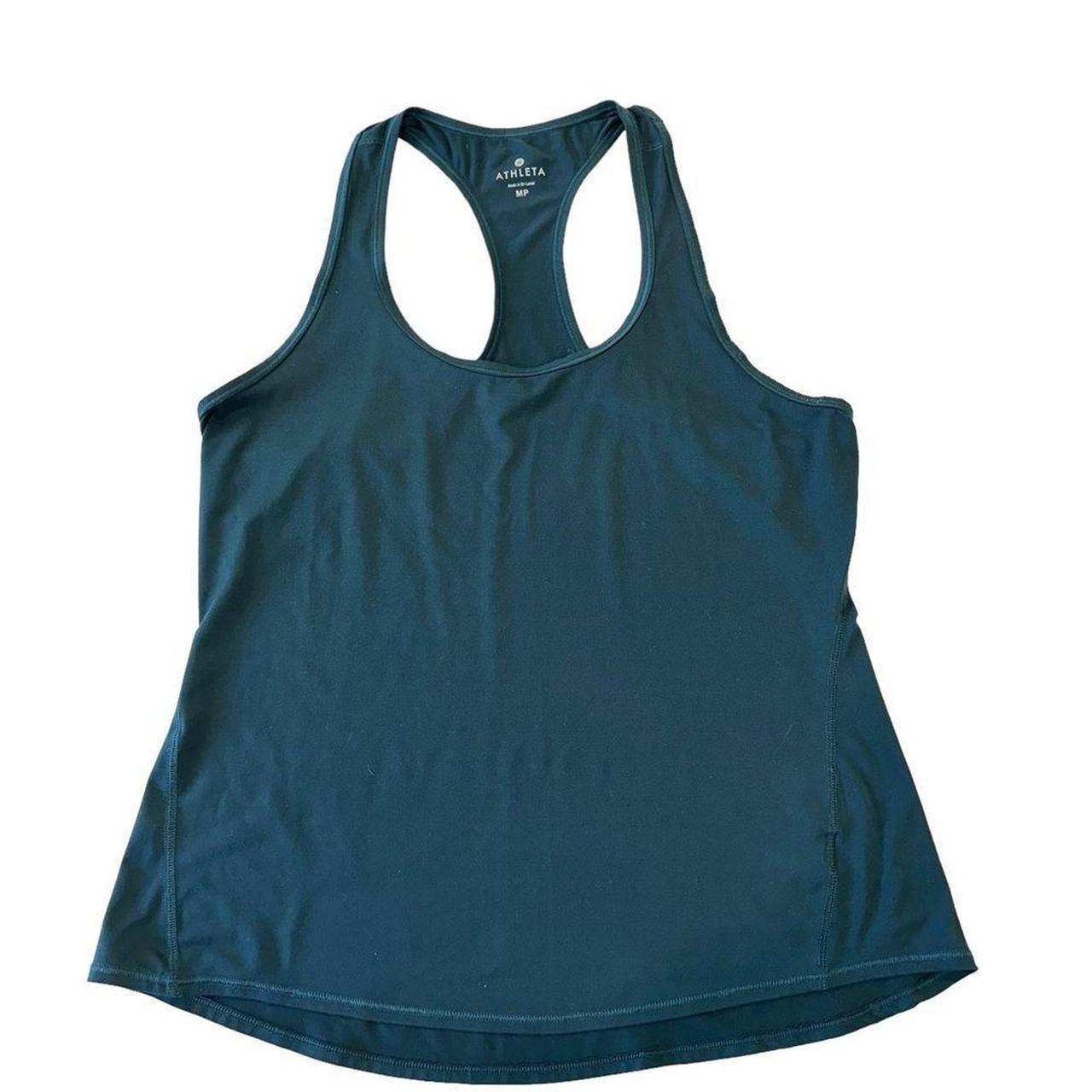 Athleta Womens Top Size Small Blue Racerback Tank Shirt Athletic