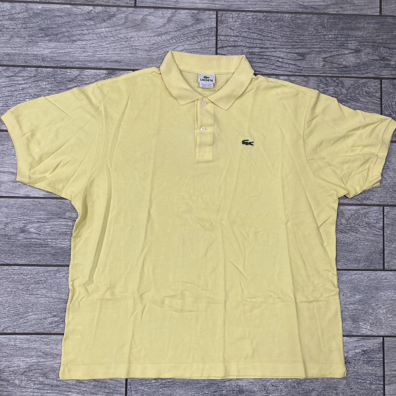 Lacoste Men's Yellow T-shirt | Depop