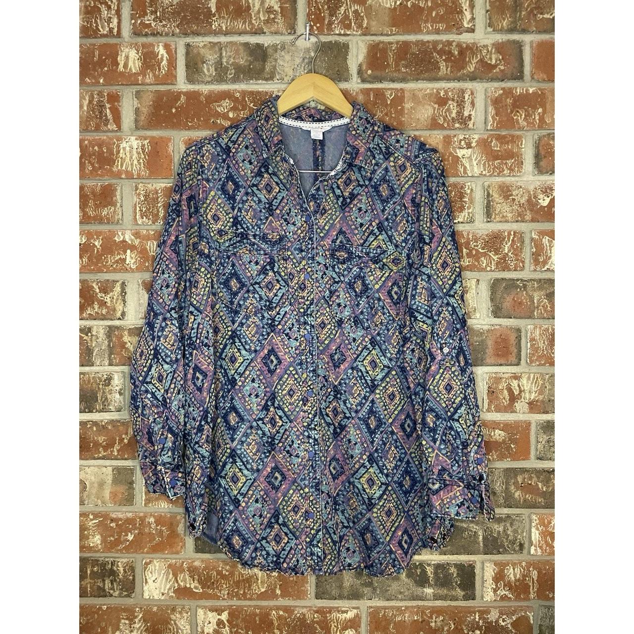 Intro Women's Blouse - Multi - XL – Intro 1X Geom… - image 1