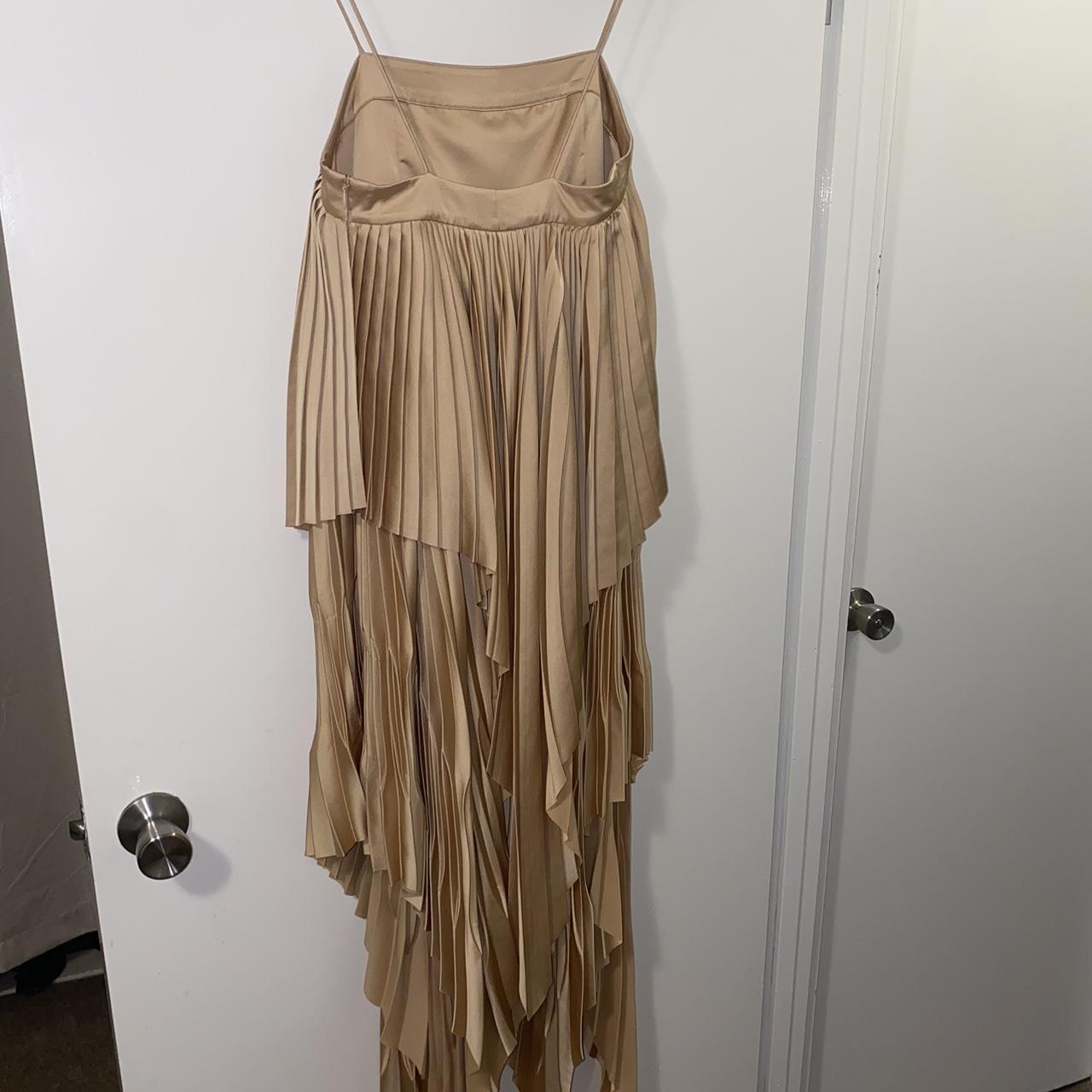 ACLER Cedar Pleat Dress Gold DETAILS Tiered