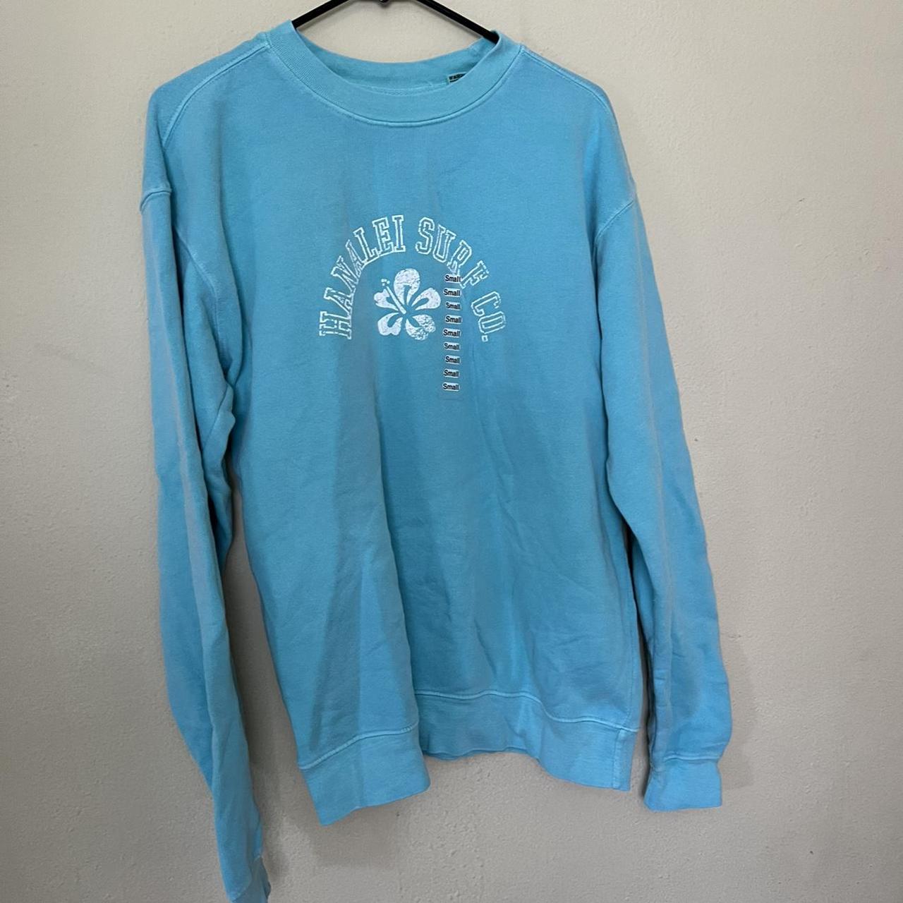 Hanalei surf co blue Crewneck sweatshirt small new... - Depop