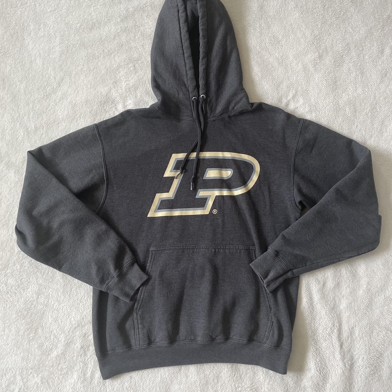 Purdue University Logo Hooded Sweatshirt... - Depop