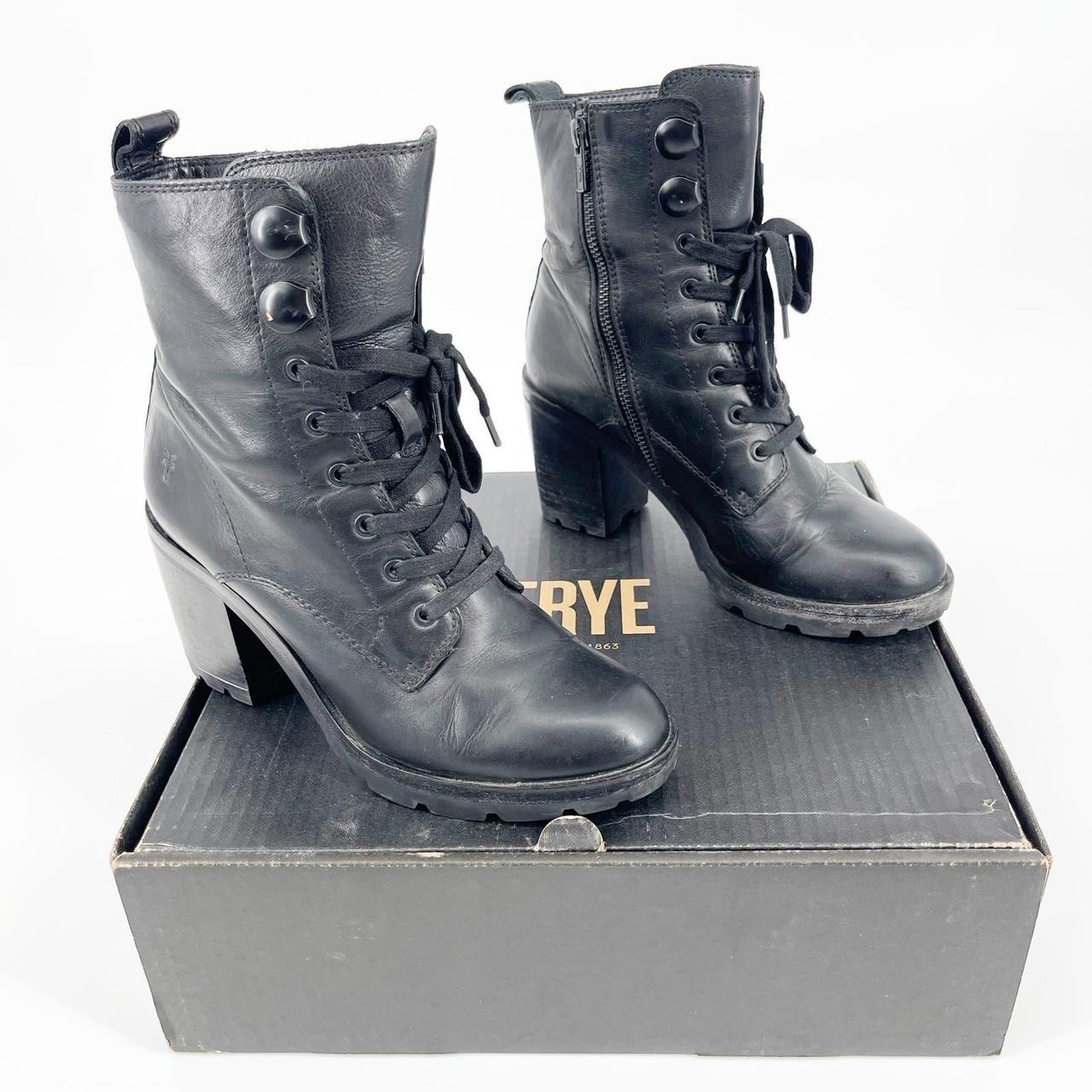 Frye myra lug combat hot sale boot