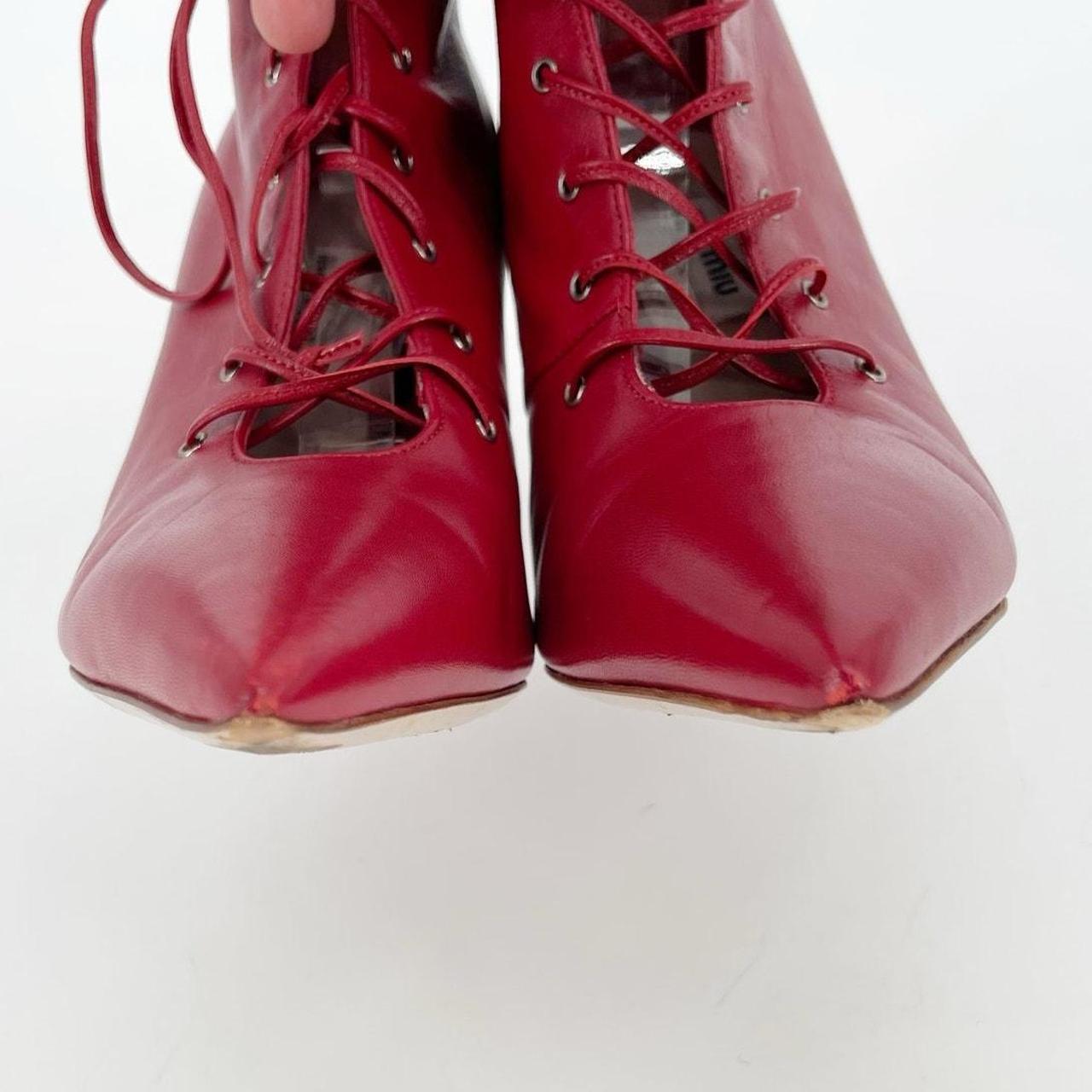 Miu Miu Women's Boots - Red - US 7 – Miu Miu Red … - image 5