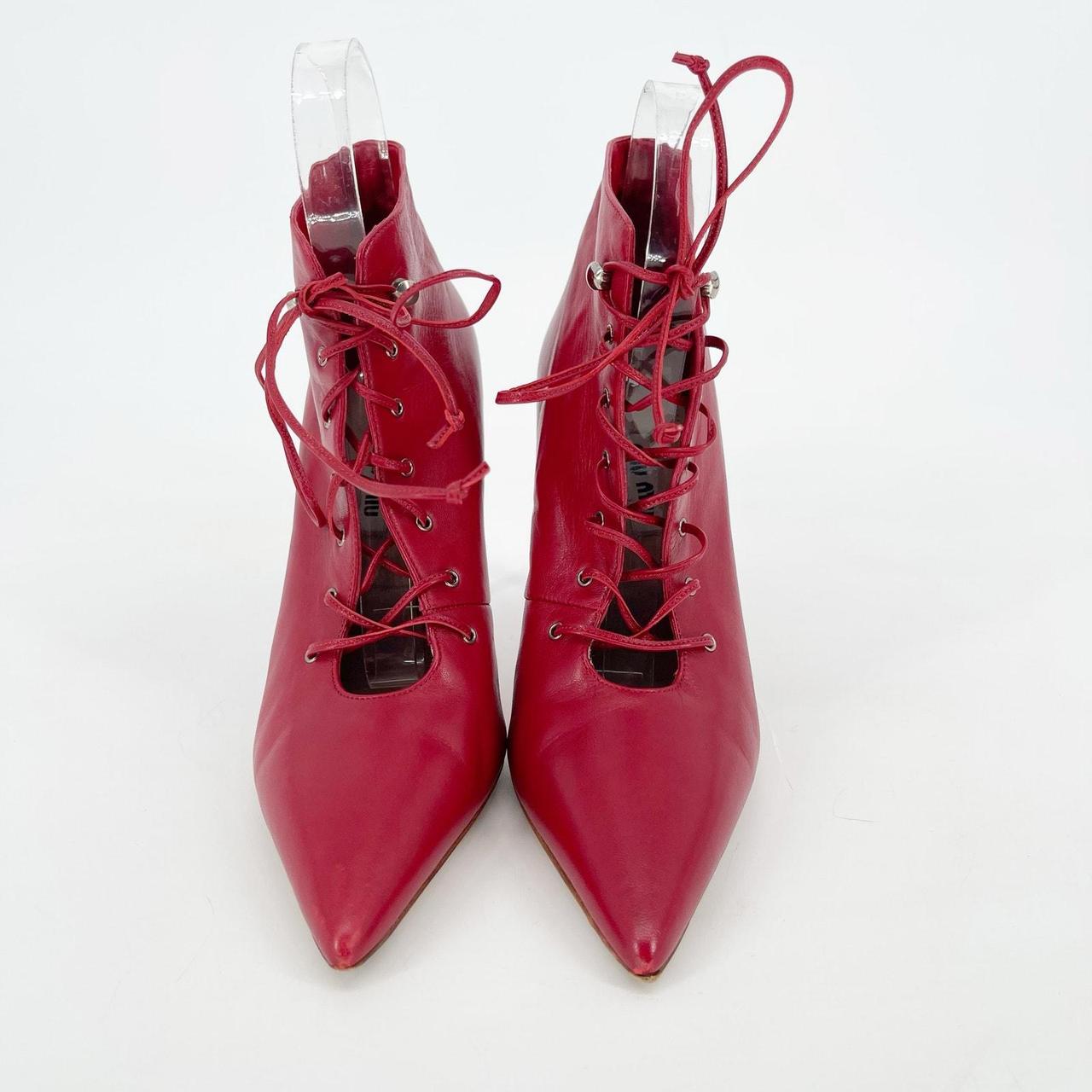 Miu Miu Women's Boots - Red - US 7 – Miu Miu Red … - image 4