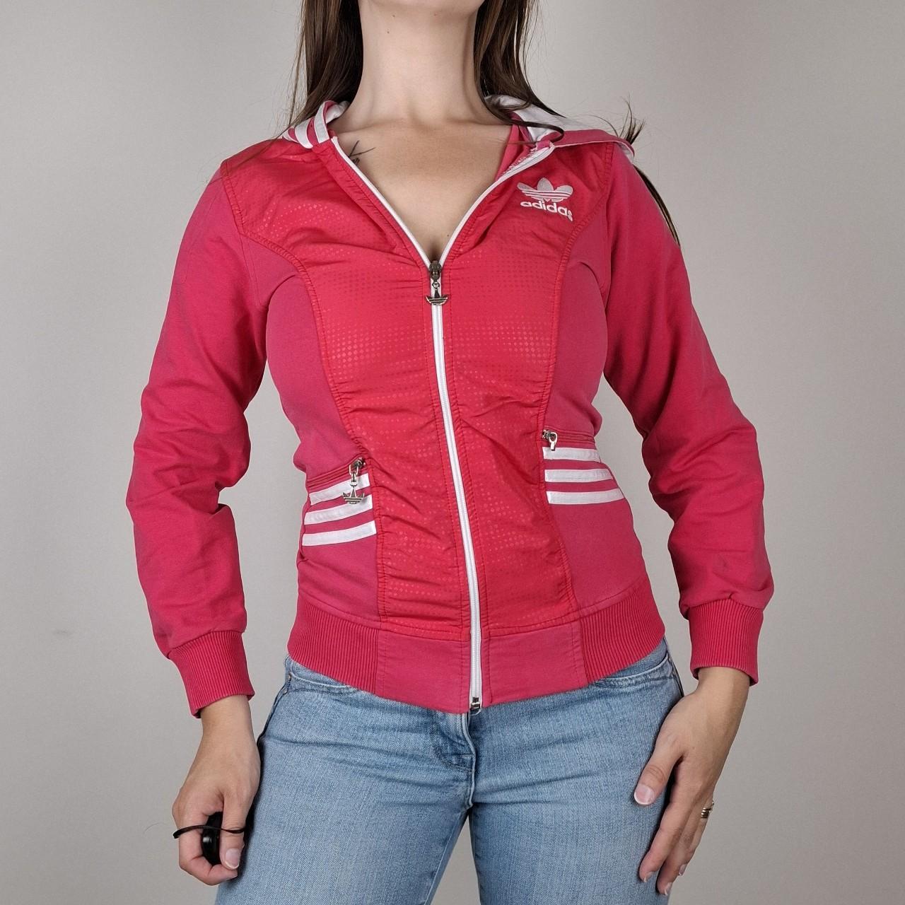 Bright pink adidas jacket online