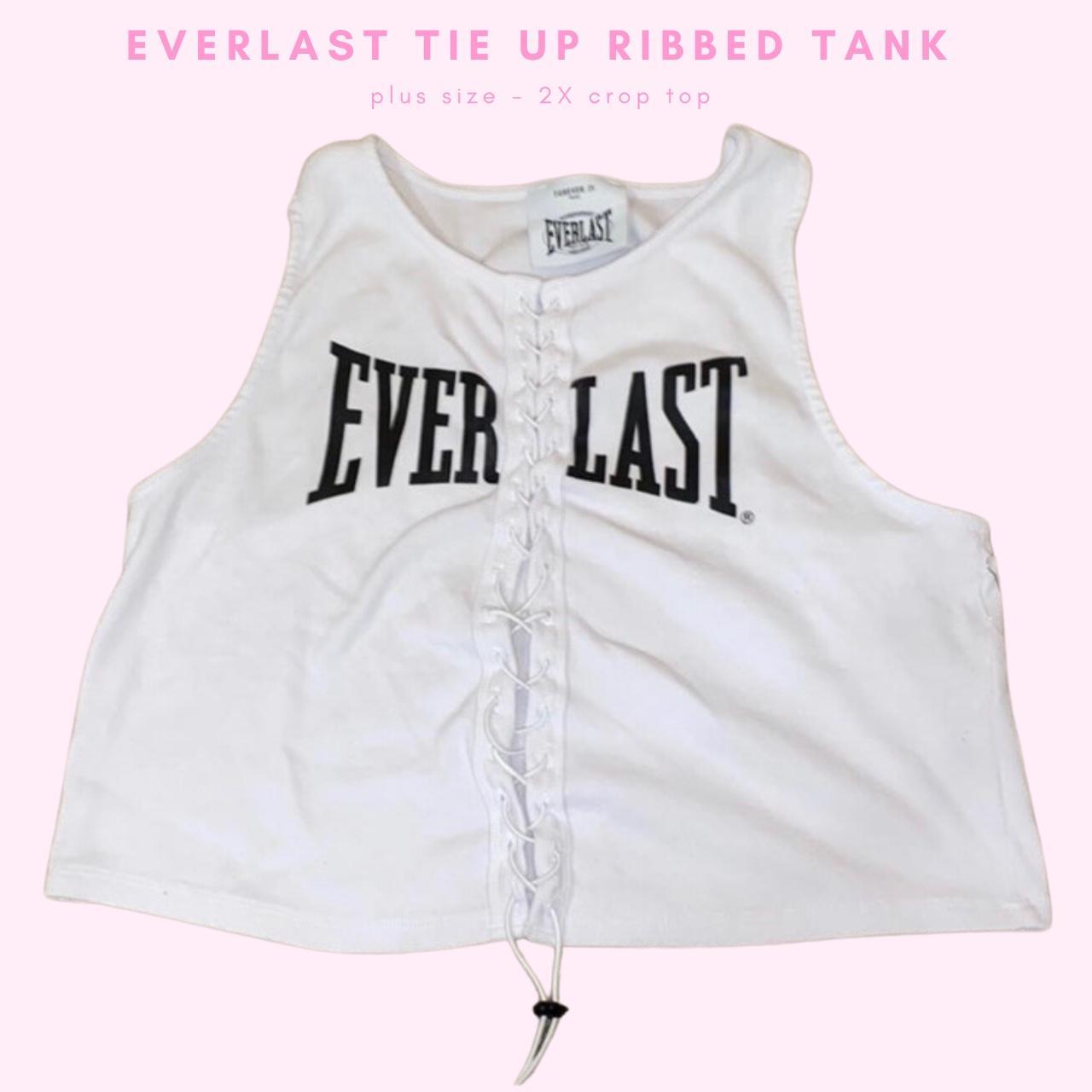 Everlast by Forever 21 Tie-Up Ribbed Crop Top Size - Depop
