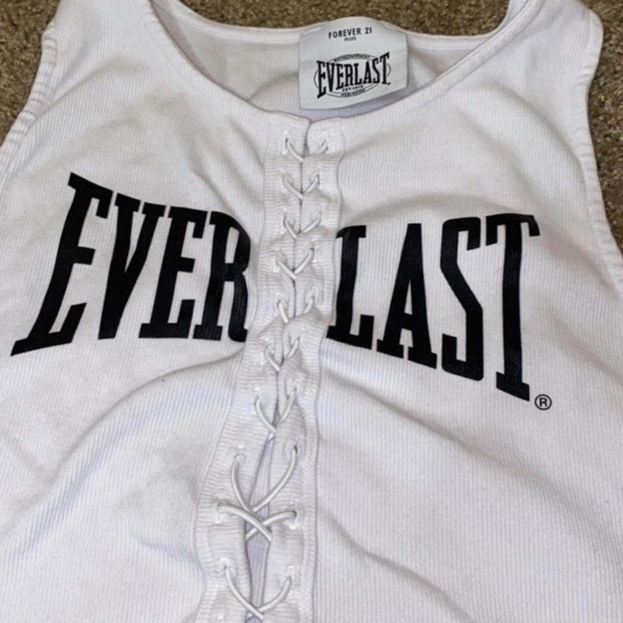 Everlast by Forever 21 Tie-Up Ribbed Crop Top Size - Depop