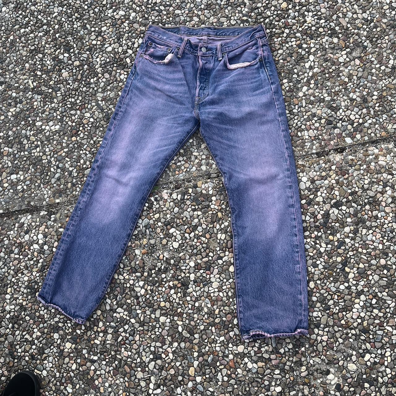 Purple dyed Levi’s Pants good condition size: 32x30 - Depop