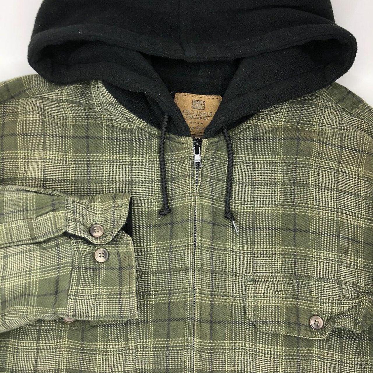 Faded glory flannel jacket with hood best sale