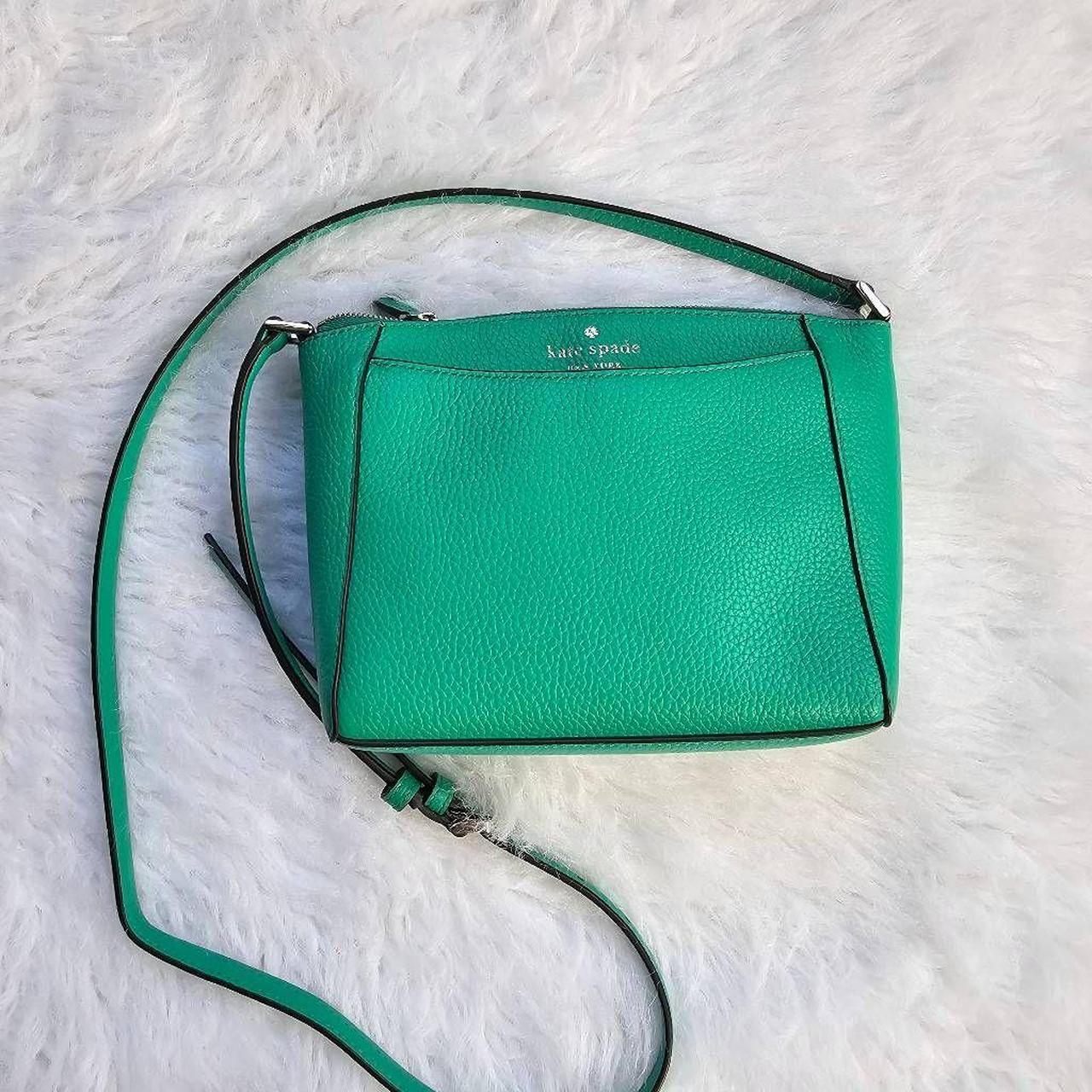 Buy Kate Spade Monica Pebbled Leather Crossbody Bag Purse Handbag, Dusty  Blue at Amazon.in