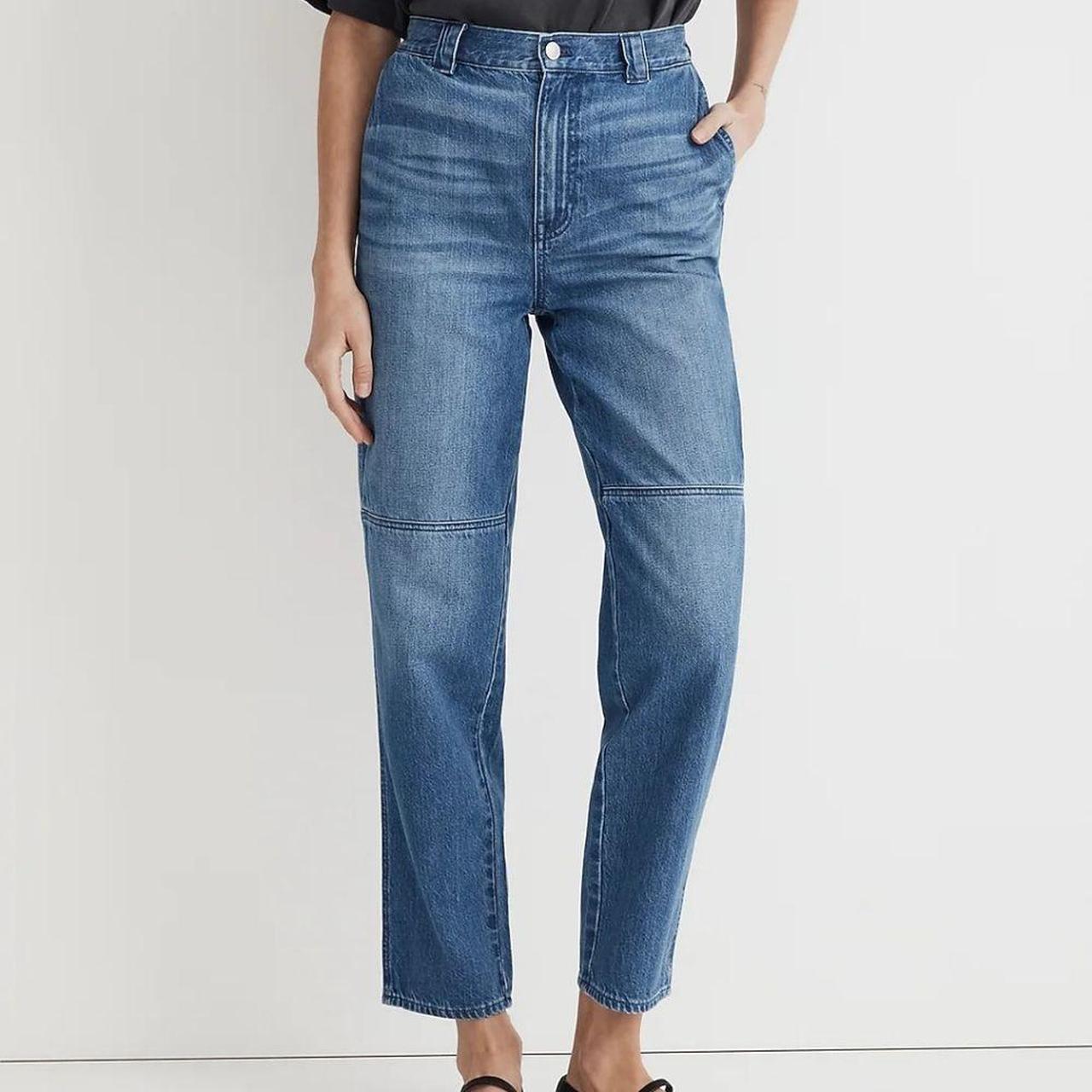 Madewell High-Rise Tapered Jeans in Ventnor Wash: - Depop