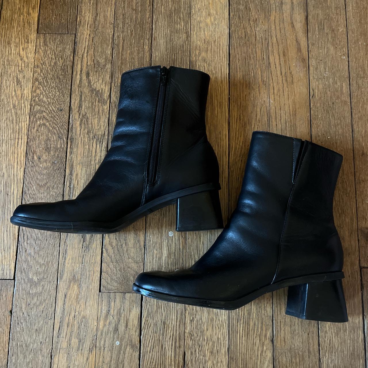 naturalizer black leather boots