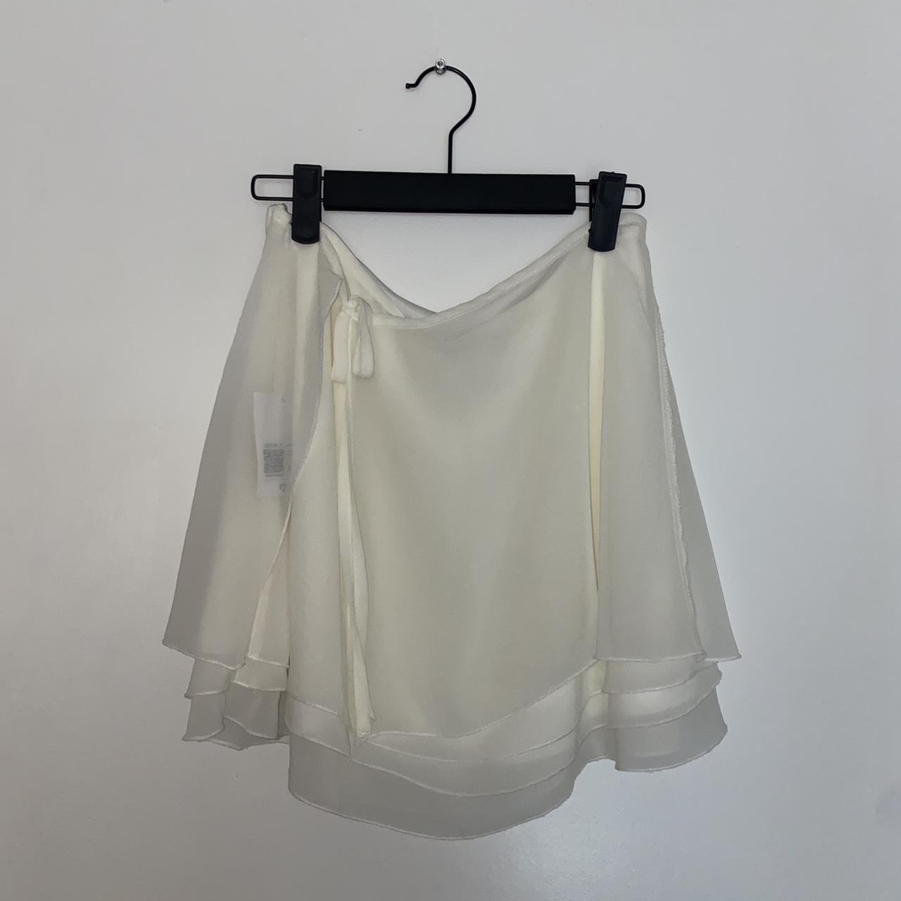 White mesh skirt Forever 21 Size M - Depop