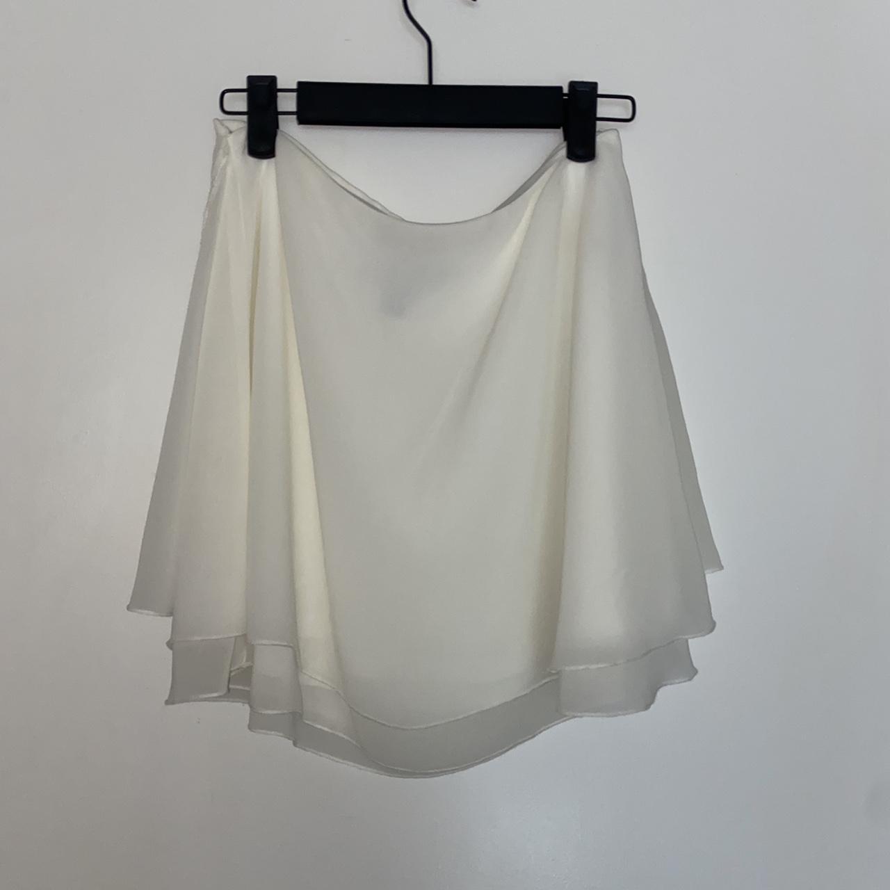 White mesh skirt Forever 21 Size M - Depop