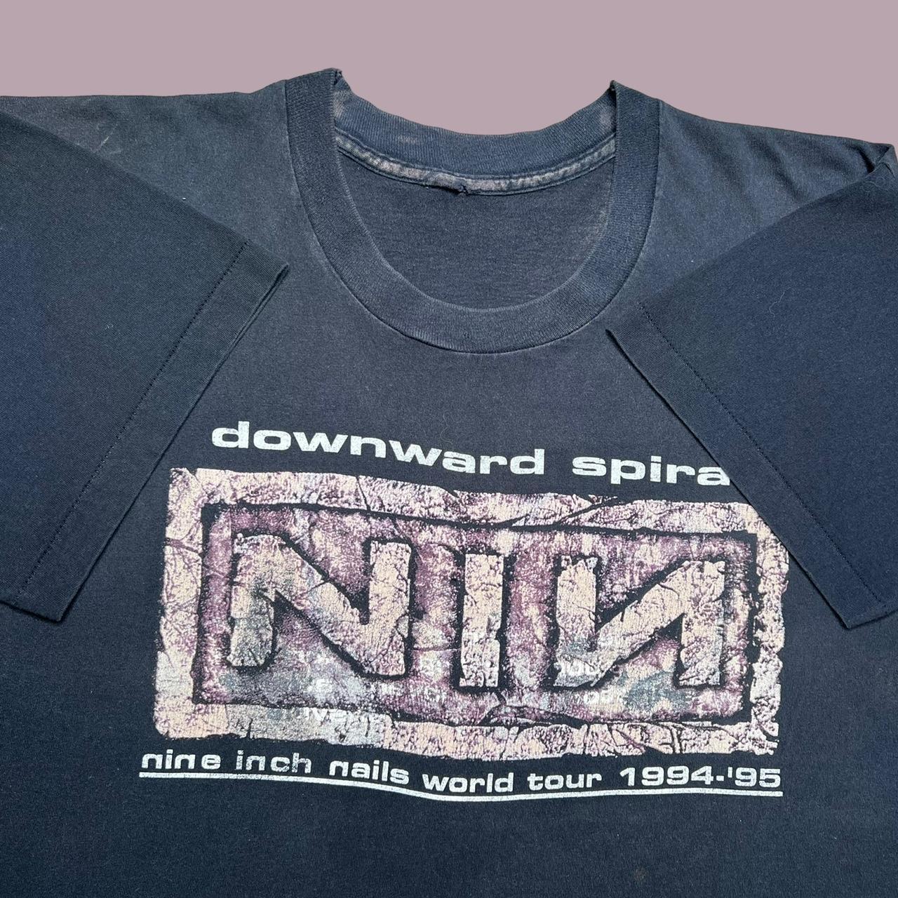 Vintage 1994 Nine Inch Nails Downward Spiral World... - Depop