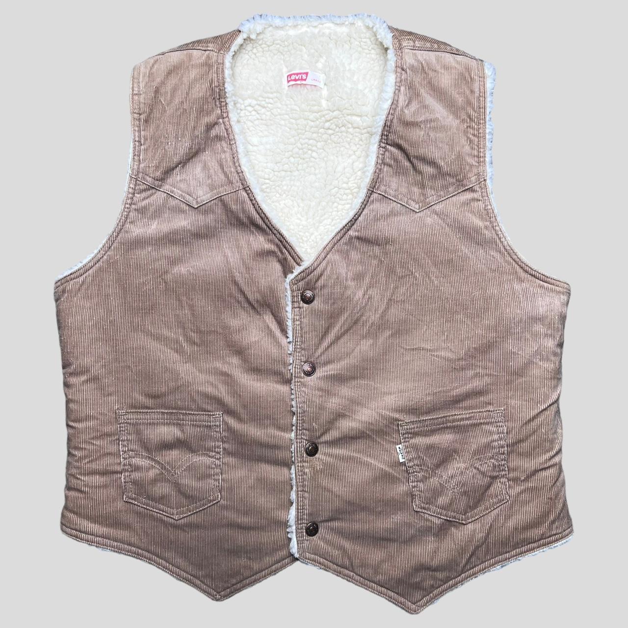 Vintage 1970s Levis Tan Corduroy White Tab