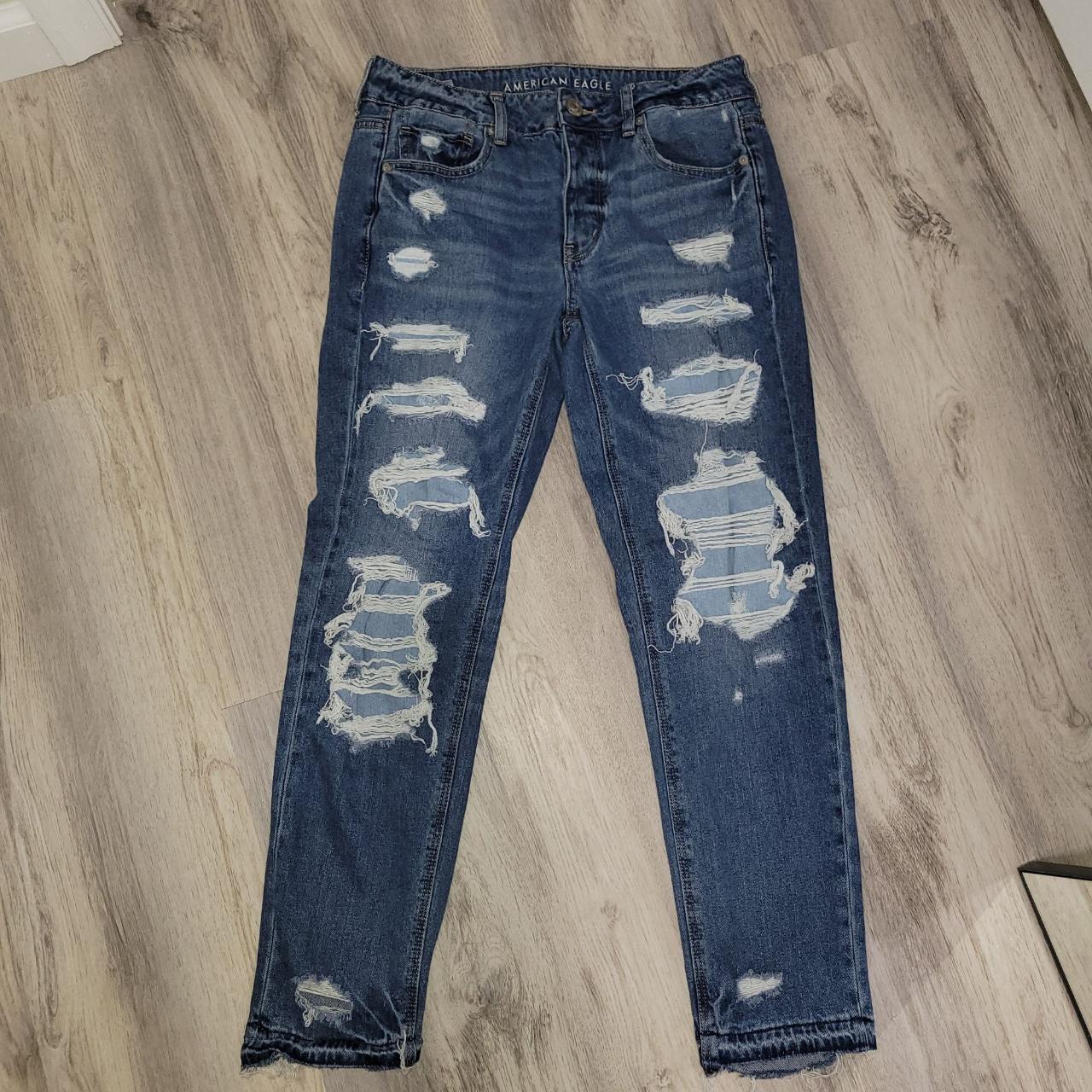 American eagle Tom Distressed with patches size... - Depop