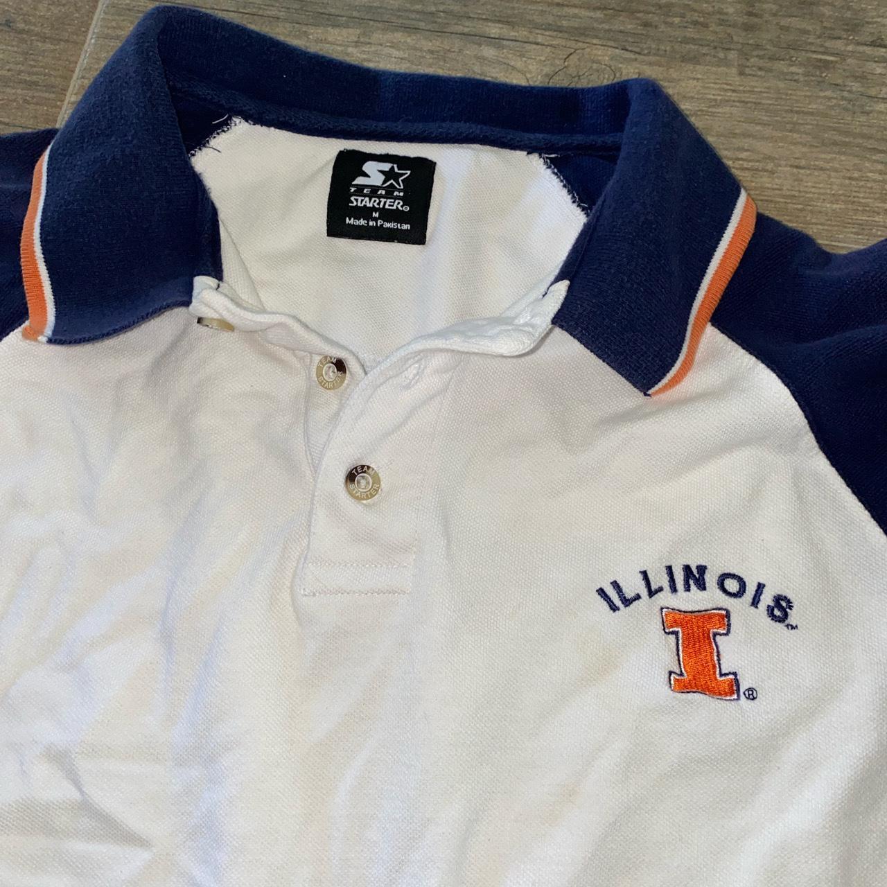 00s UIUC Illini Starter Polo Tee Size M 21 inches... Depop