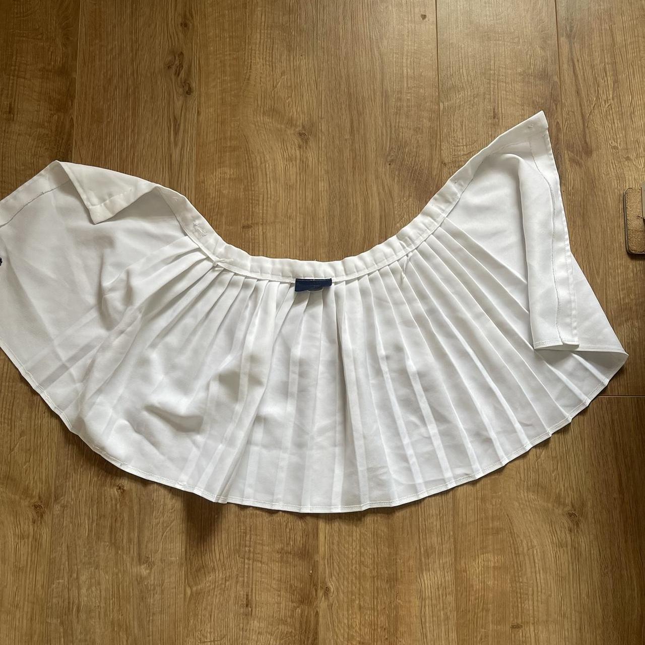■FRED PERRY■ Womens Lace Tape Pleated Skirt  White AFP Womens Fred Perry Womens Lace Tape Pleated White Skirt - White