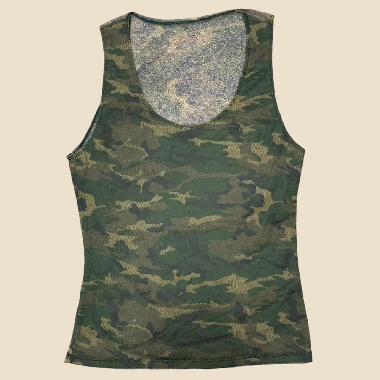 Sheer camouflage top deals