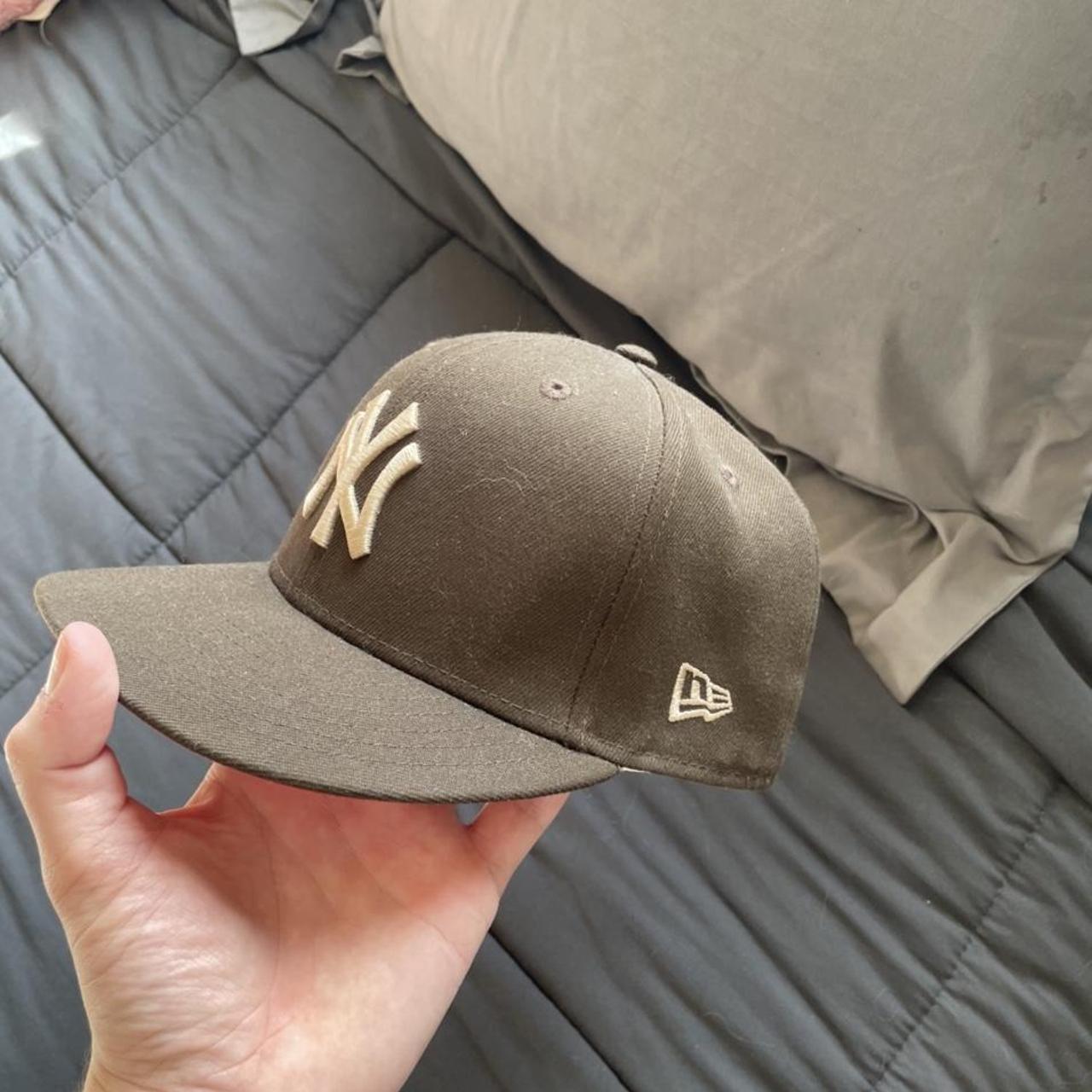 brown yankees fitted hat