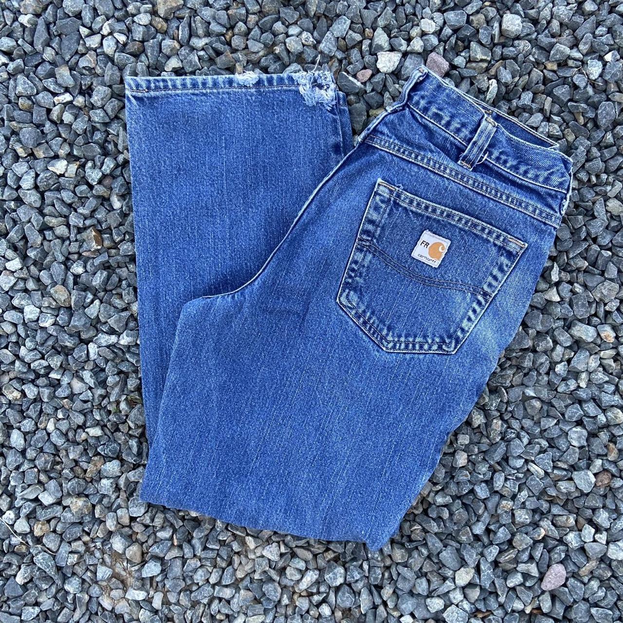 Carhartt Men's Blue Jeans | Depop