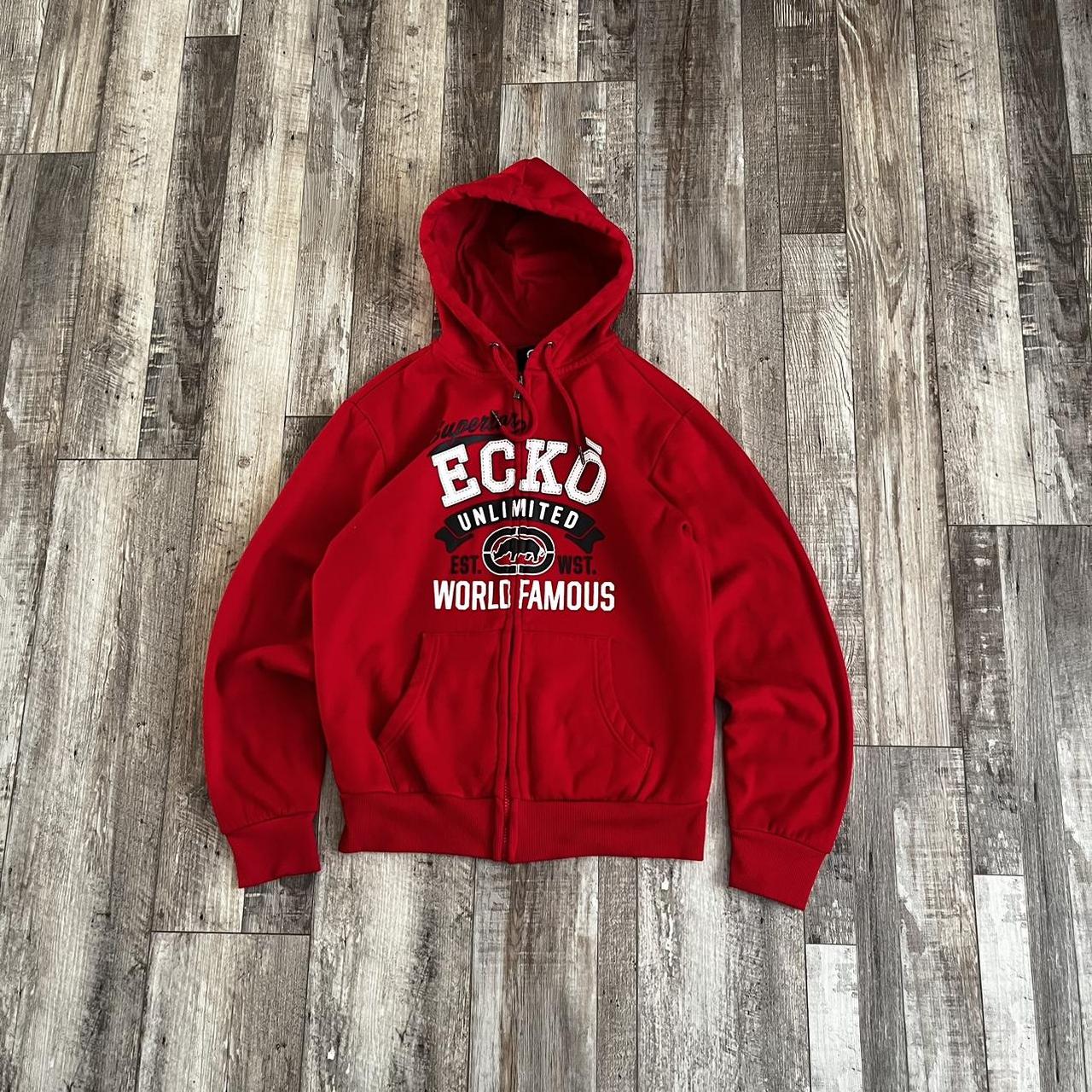 Y2K Ecko Unltd hoodie Measurements taken flat pit. Depop