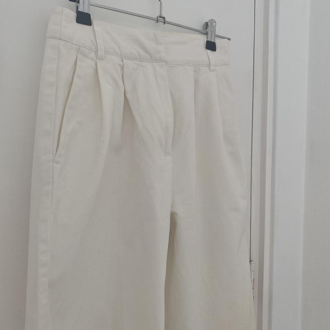 glassons white flared suit pants size6... Depop