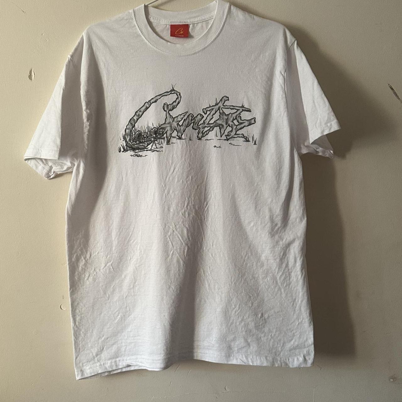 Corteiz Sniper Tee White Large Worn once but fits... - Depop