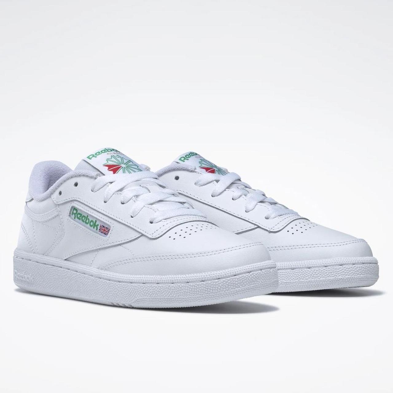 reebok club c 85 white green womens