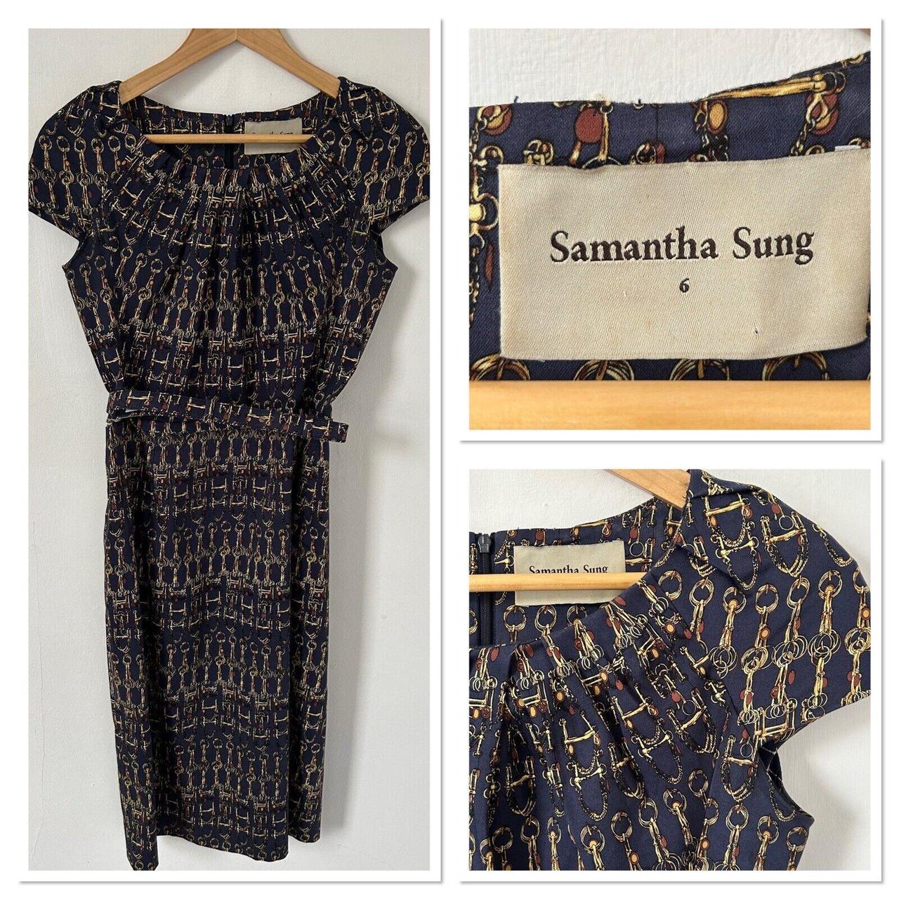 Samantha Sung Dress US 6 UK 10 Equestrian Belted... - Depop