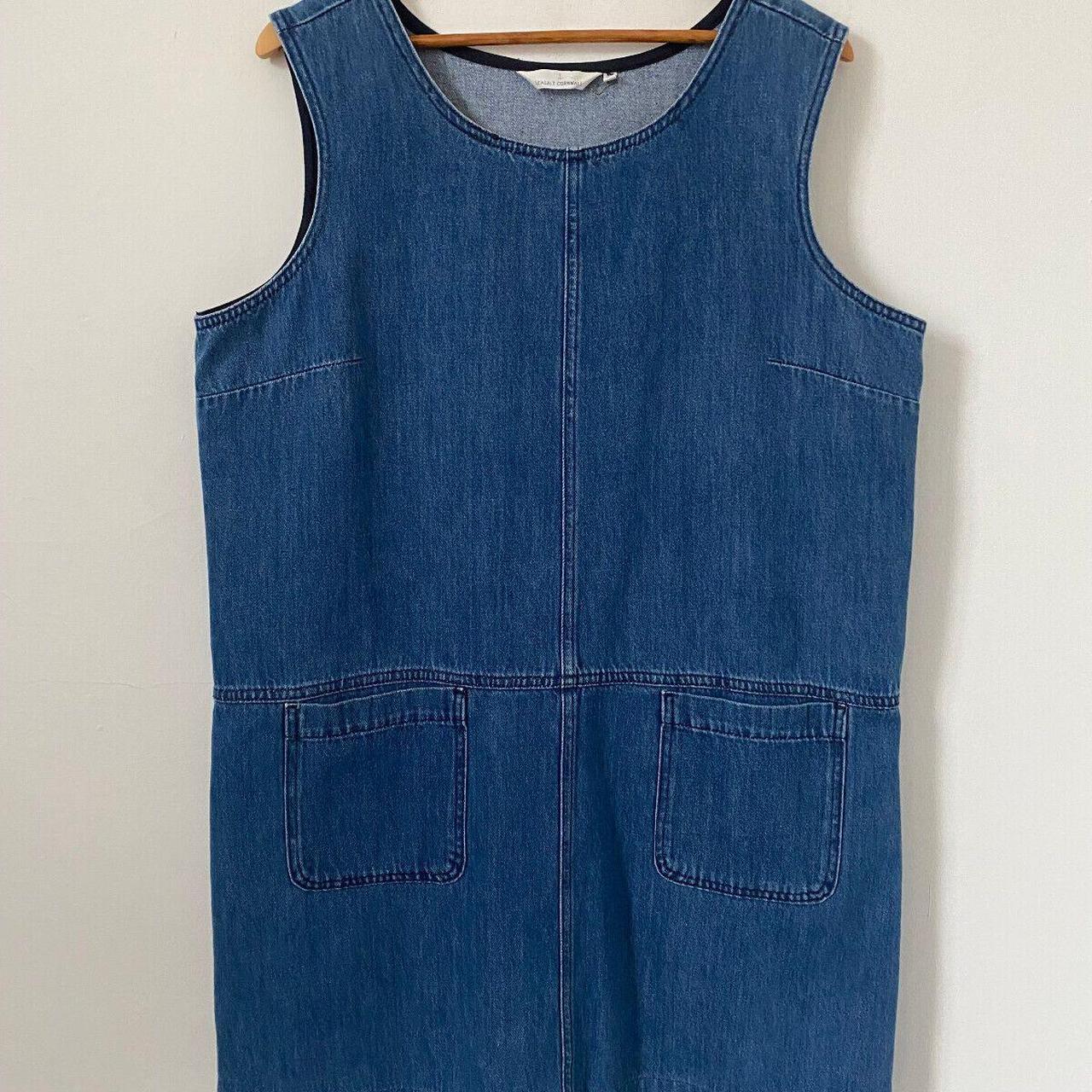 Seasalt Dress 18 Blue Denim Book Seller Pinafore... - Depop