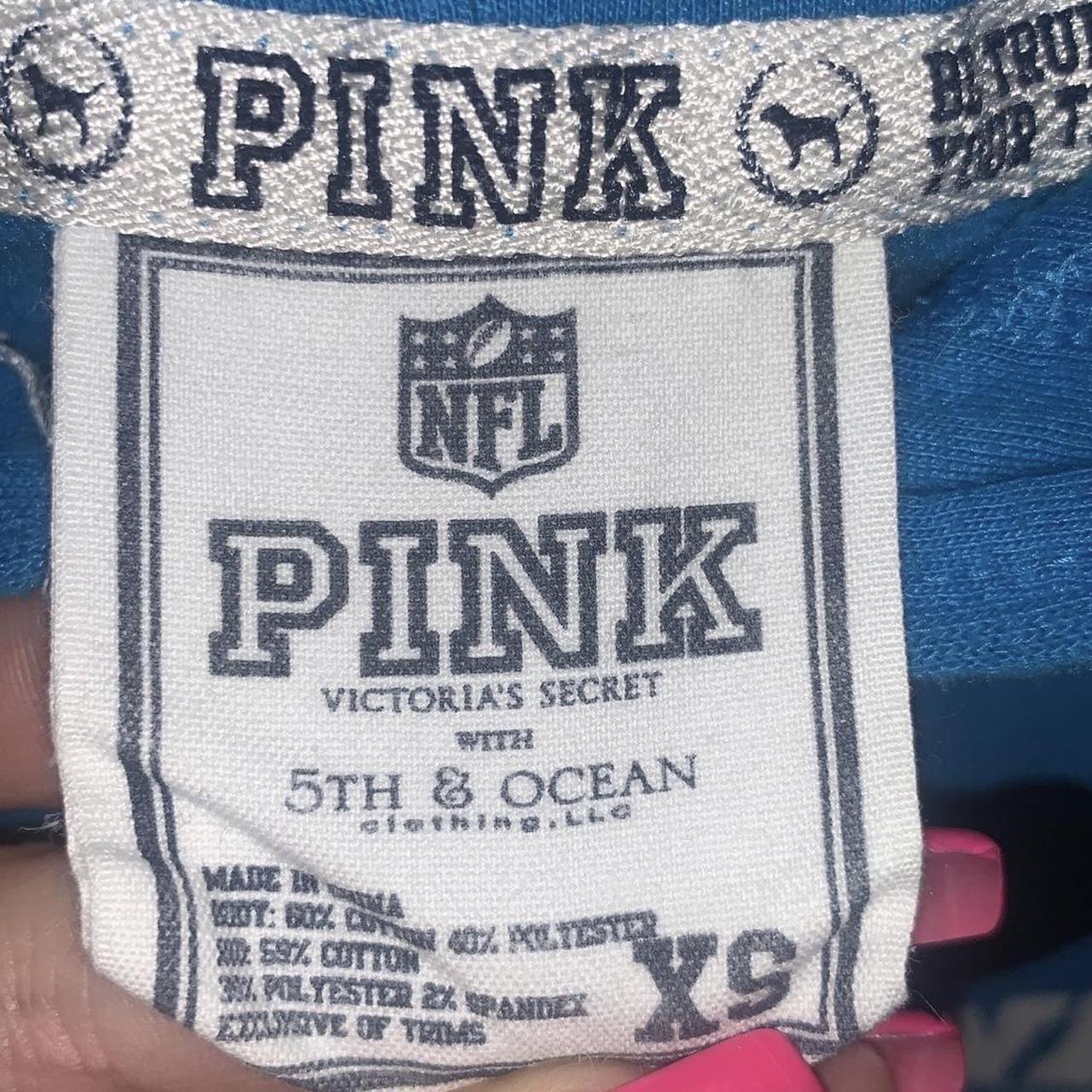 PINK Victoria's Secret, Tops, Pink By Victorias Secret Carolina Panthers  Full Zip Hoodie Blue Black Medium