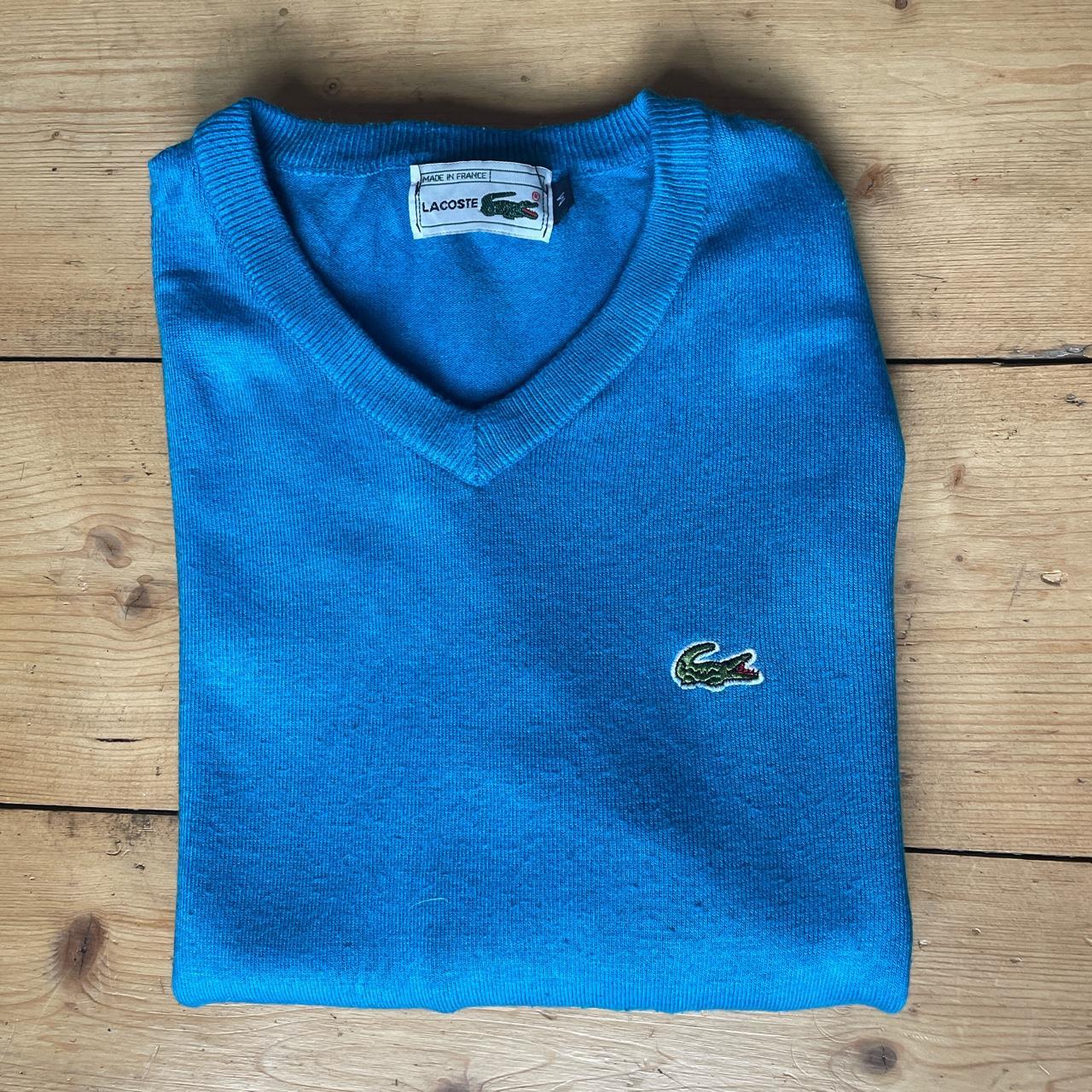 Vintage turquoise Blue Lacoste jumper... - Depop