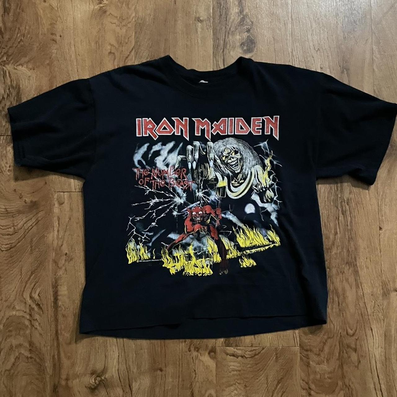 iron maiden “the number of the beast” shirt size... - Depop