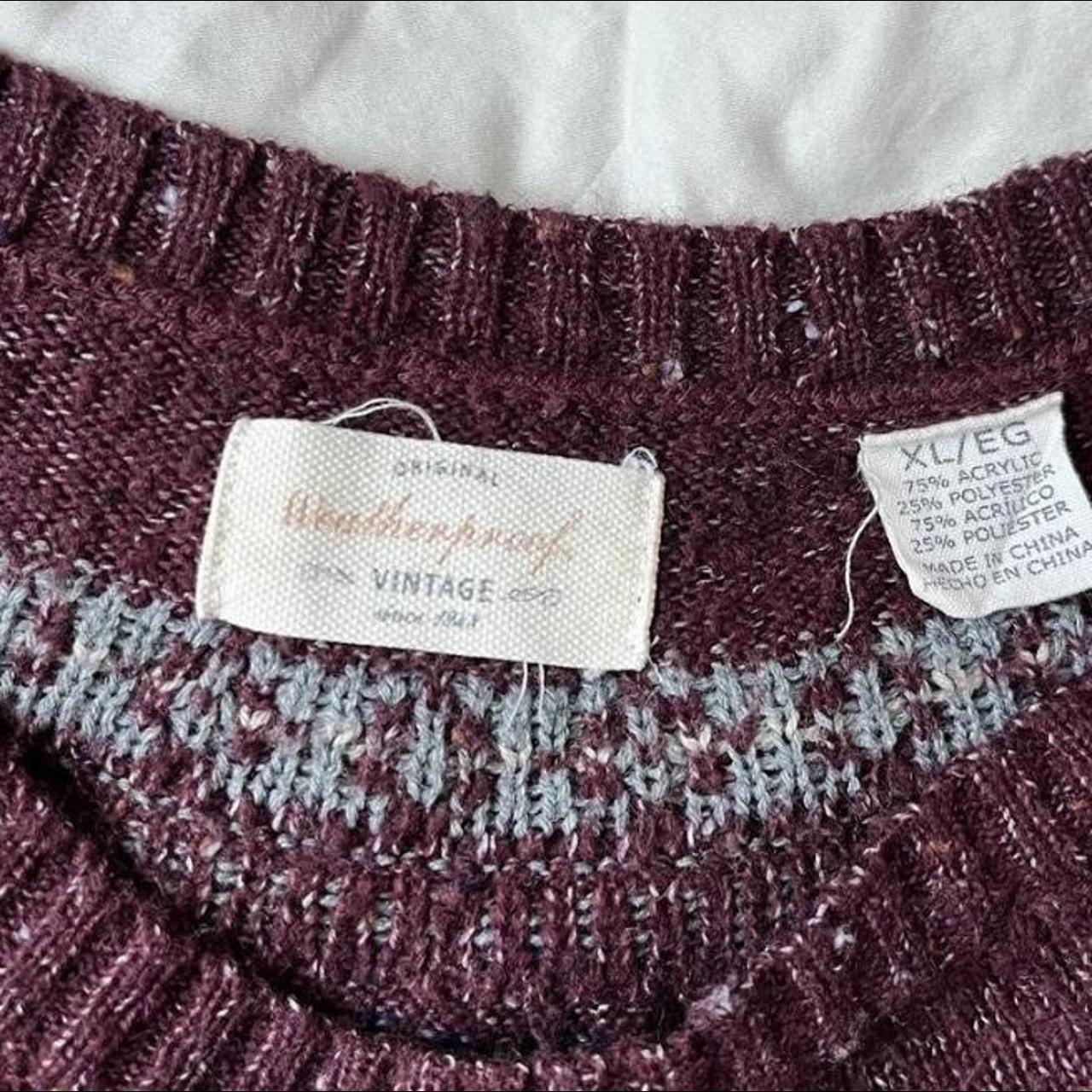 Burgundy Fair isle sweater, size XL Super soft +... - Depop