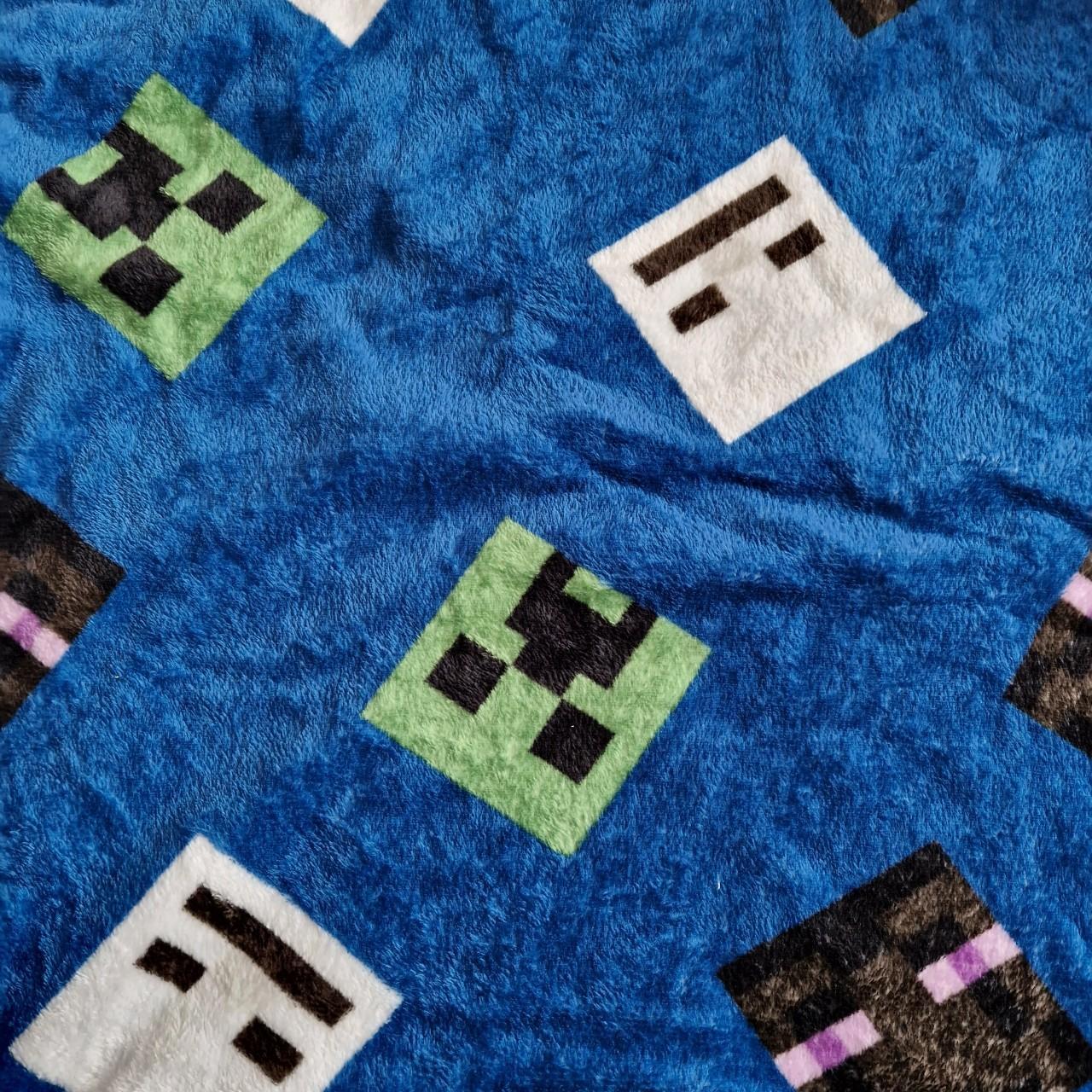 𐐪♡𐑂°‧₊ blue minecraft blanket ₊‧°𐐪♡𐑂°‧₊ ♡... Depop