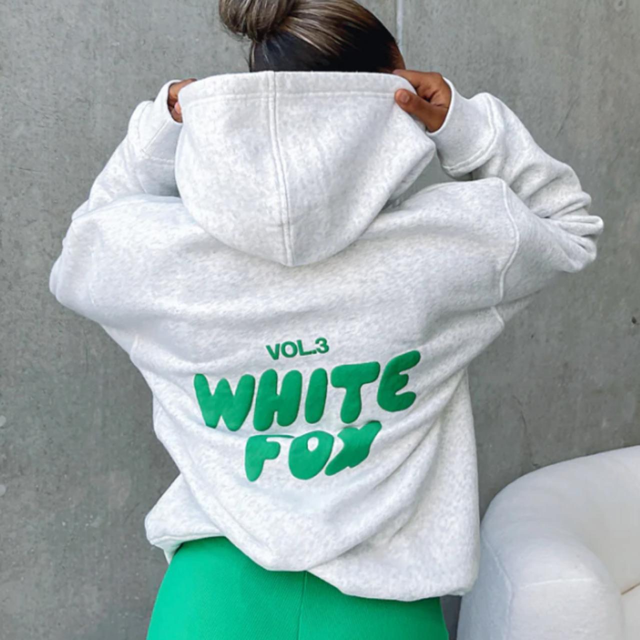 white fox hoodie size m #white fox hoodie - Depop