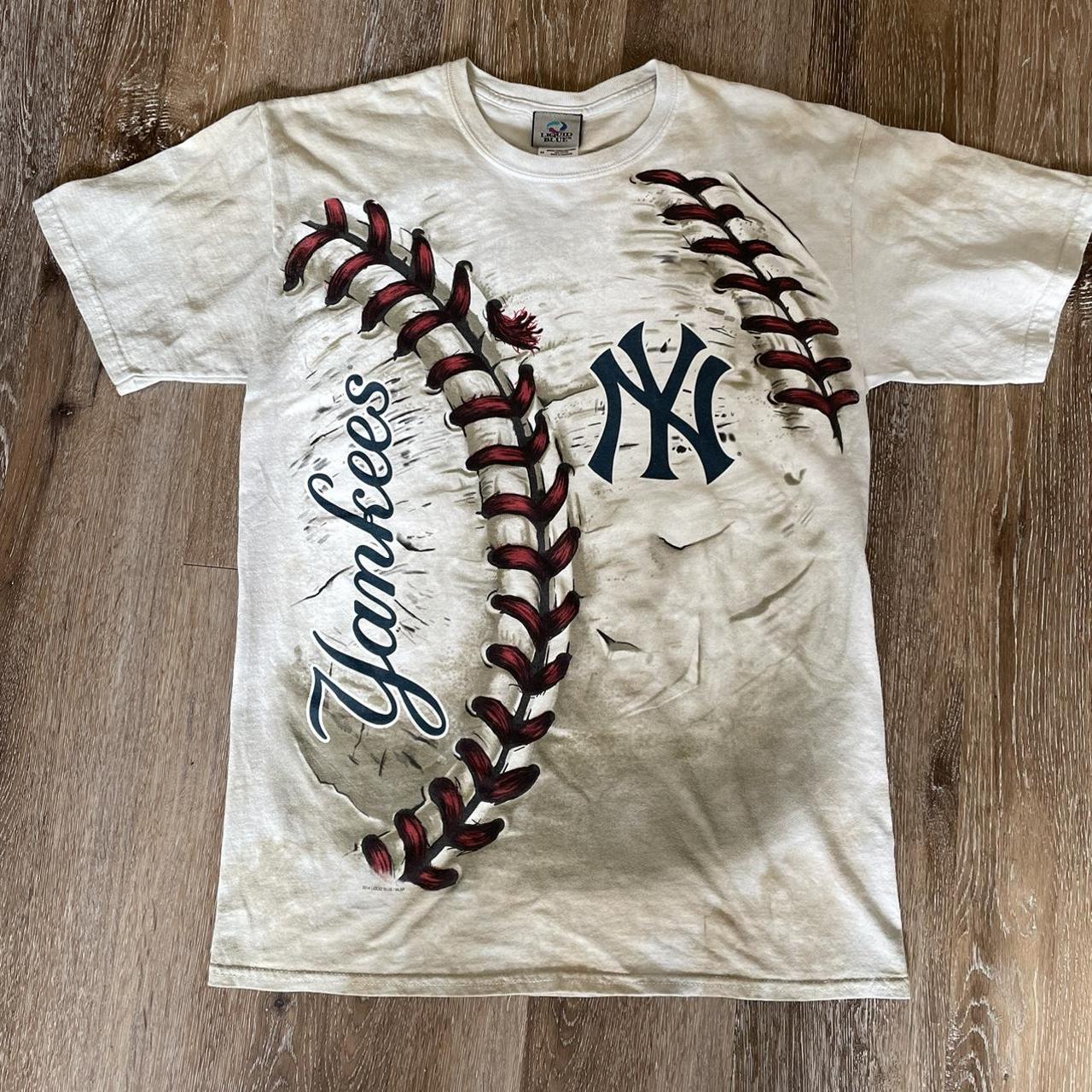 2014 New York Yankees Liquid Blue all over - Depop