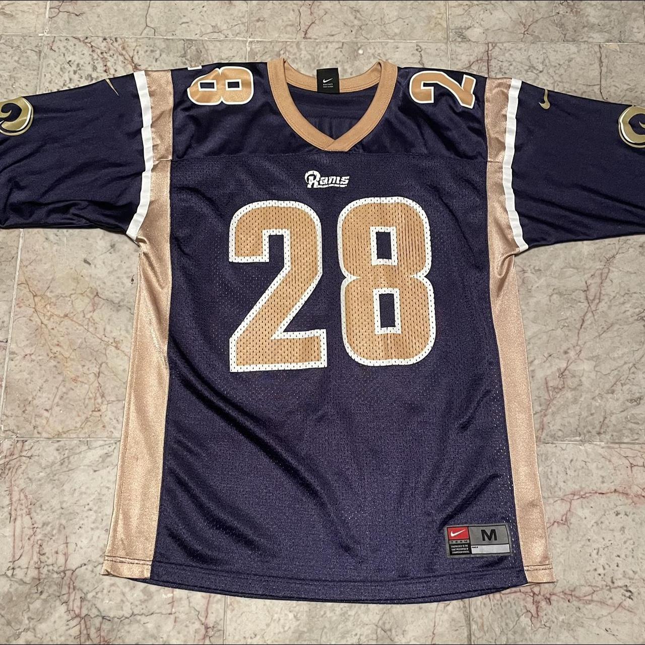 vintage team nike st. louis rams marshall faulk - Depop