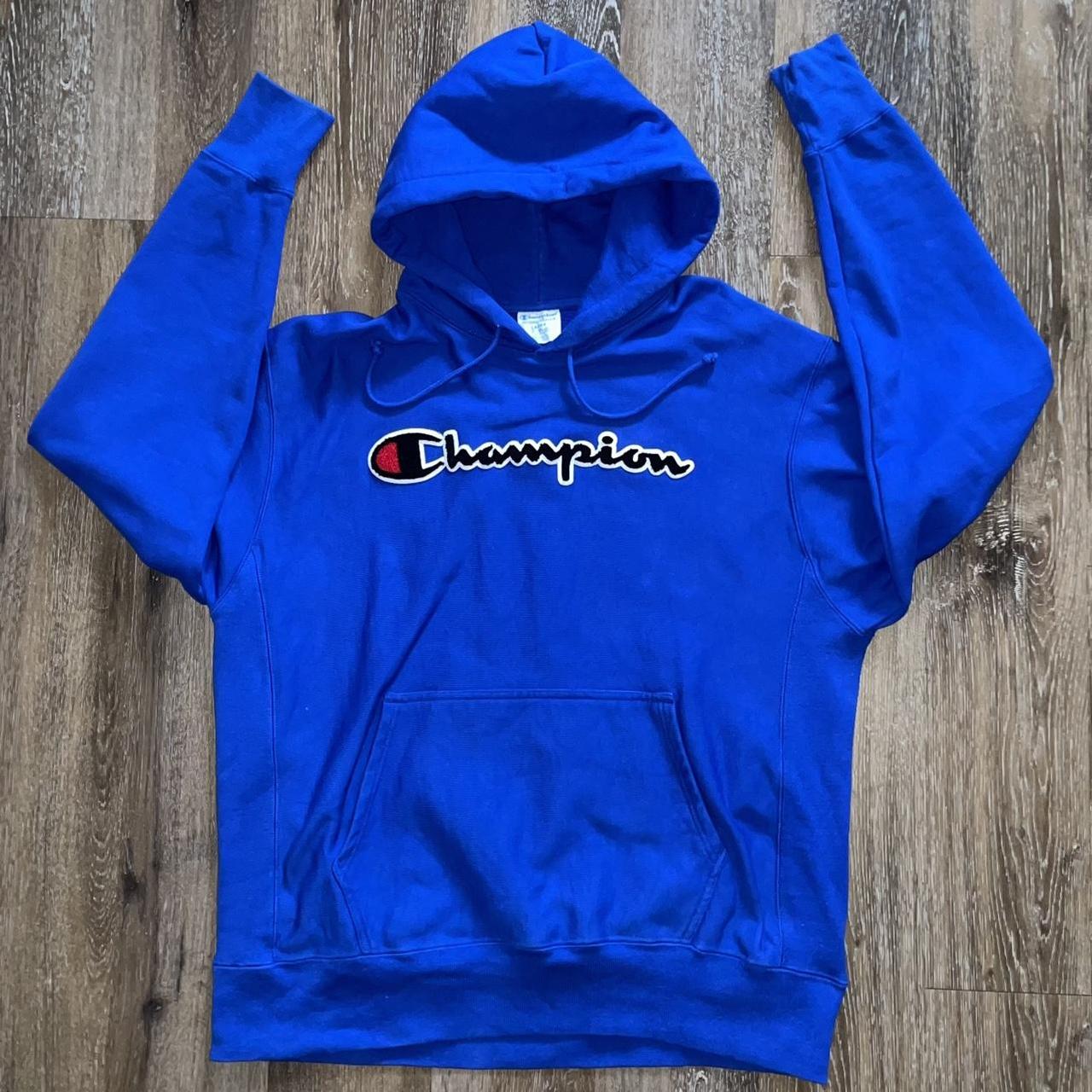 Royal blue discount champion hoodie mens