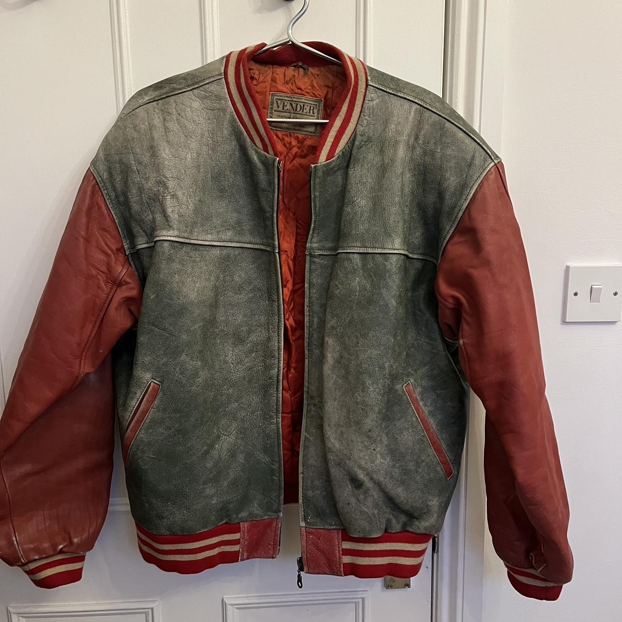 American Vintage Men's Red and Grey Jacket | Depop