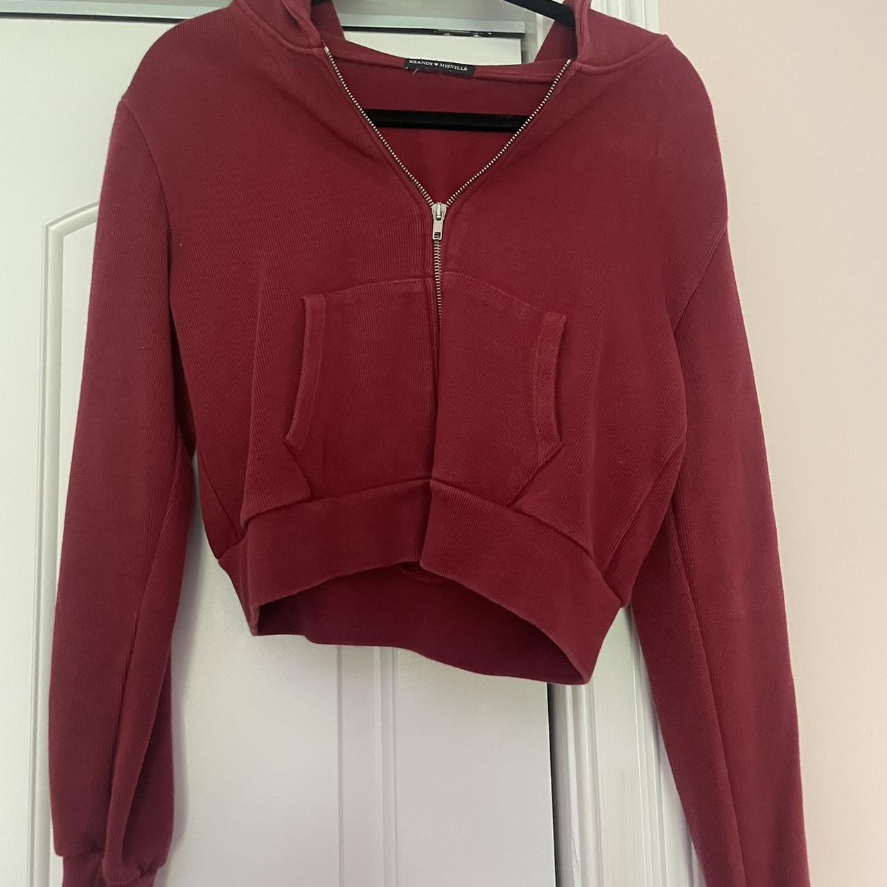 Brandy melville red online zip up